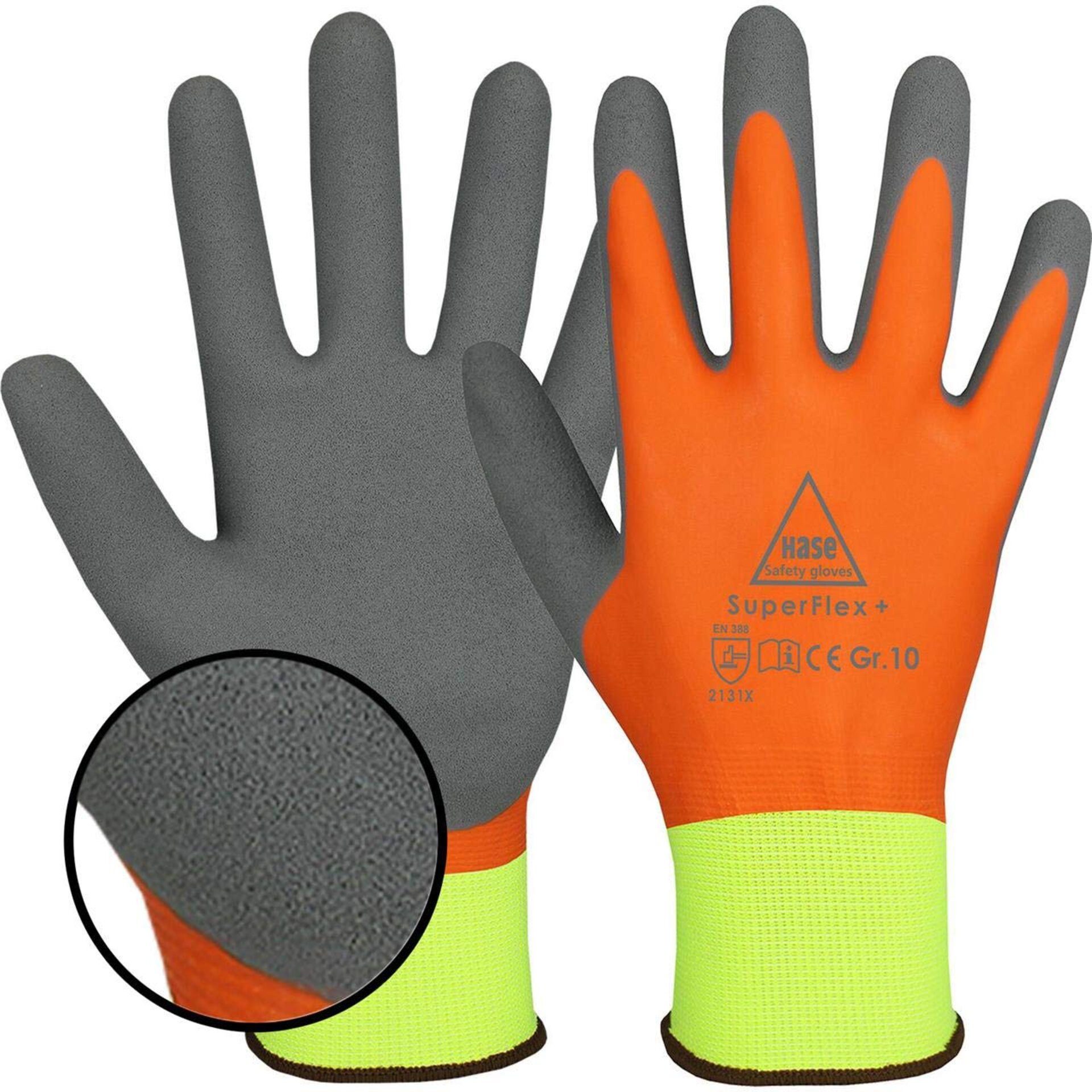 Hase Safety Gloves Latexhandschuhe Montagehandschuh aus 13 Gauge Polyester günstig online kaufen