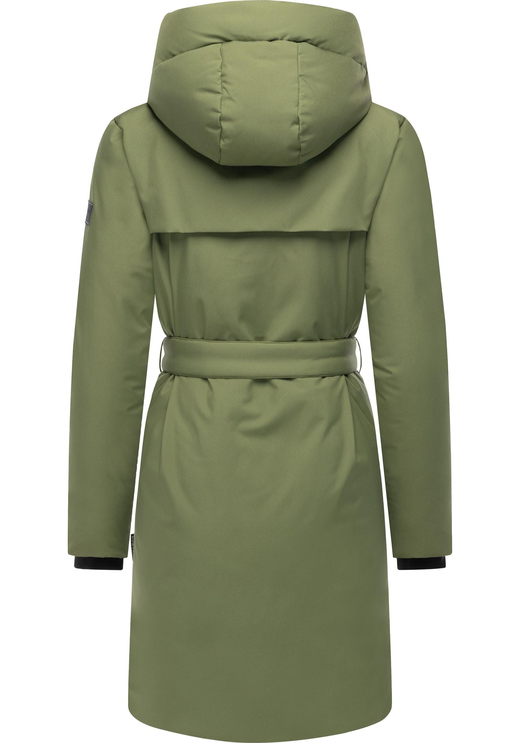 Navahoo Wintermantel Gipfelspass XIV Warmer Winterparka mit Taillengürtel