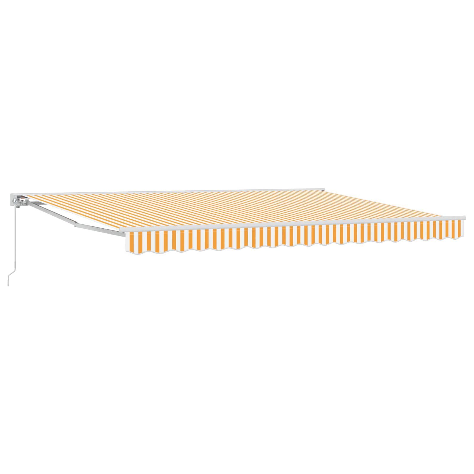 Markise Manuell einziehbare Markise Orange 4,5 × 3 m