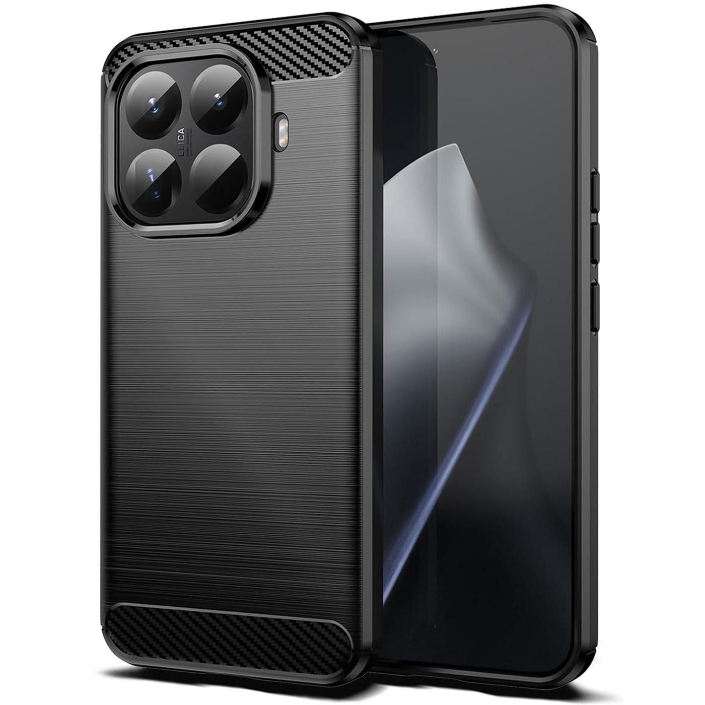 CoolGadget Handyhülle Carbon Handy Hülle für Xiaomi 15T Pro 6,83 Zoll, robuste Telefonhülle Case Schutzhülle für Xiaomi 15T Pro Hülle