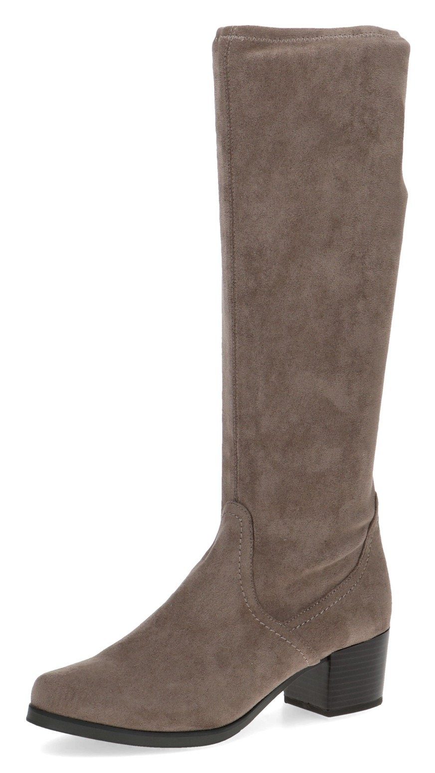 Caprice Stiefel mit Stretch-XS-Schaft, schmale Form taupe