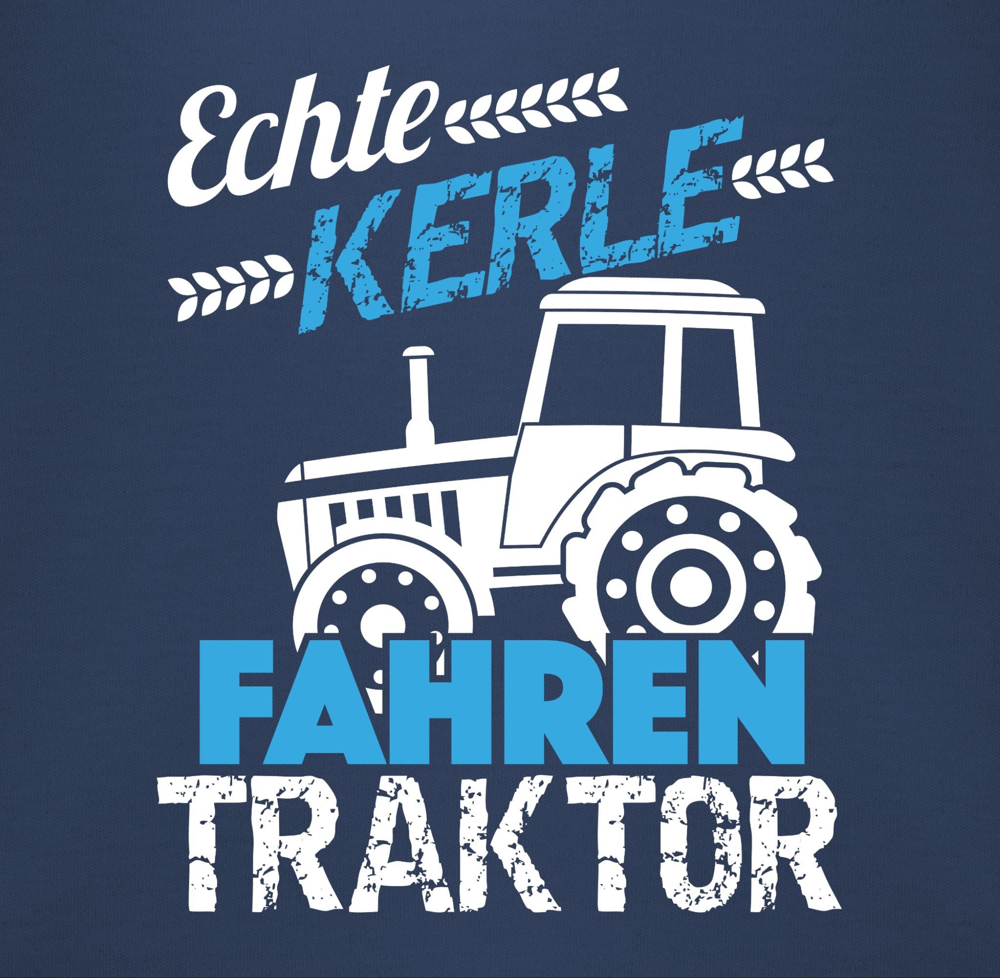 Kinder Jungen (Gr. 50 - 92) Shirtracer Lätzchen Echte Kerle fahren Traktor - Statement Sprüche Baby - Baby Lätzchen Baumwolle, S