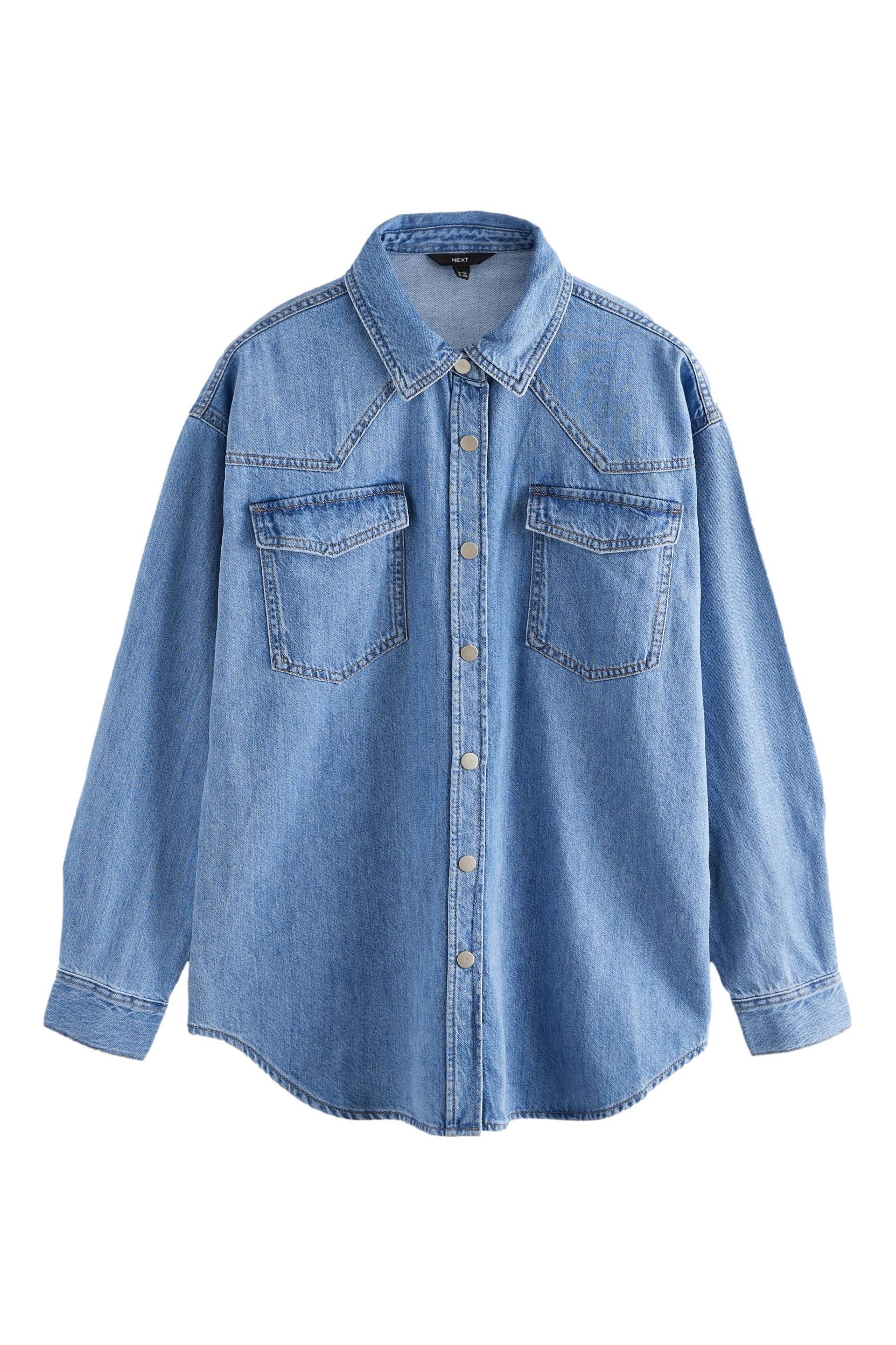 Next Jeanshemd Enge Jeansbluse im Westernstil günstig online kaufen