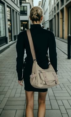 MIRROSI Umhängetasche Damen Crossbody Bag, Groß 33x26x14cm (aus hochwertigem, weichem Stoffmaterial), Mittelgroße Große Tasche, Schultertasche für jeden Anlass