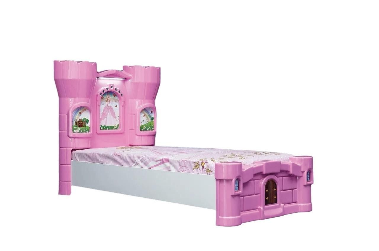 Xlmoebel Kinderbett XLMOEBEL Kinderbett Prinzessin in Rosa mit LED-Licht, Made in Europa