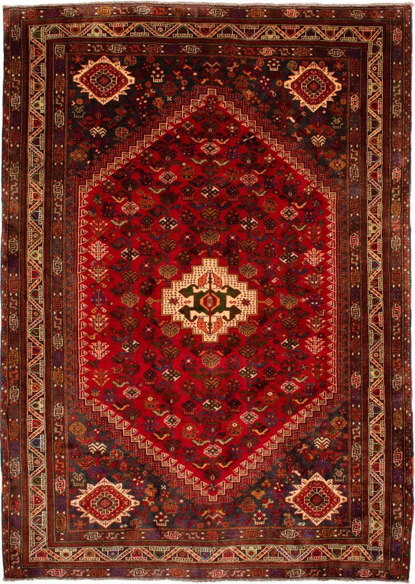 Orientteppich Shiraz 209x294 Handgeknüpfter Orientteppich / Perserteppich, Nain Trading, rechteckig, Höhe: 10 mm
