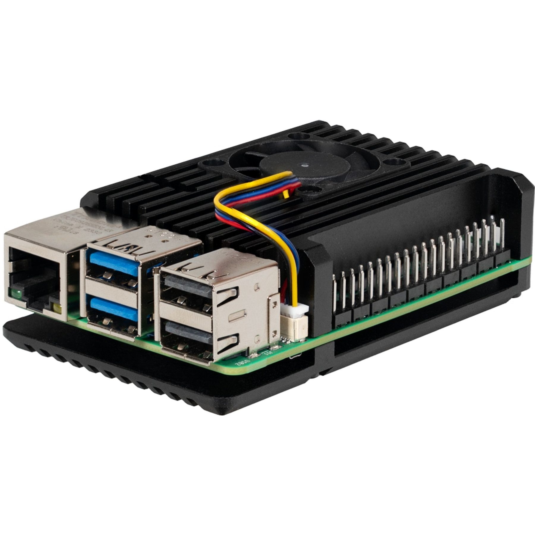 Joy-it PC-Gehäuse JOY-IT Armor Case BLOCK ACTIVE, RB-AlucaseP5-07FAN, für Raspberry Pi 5