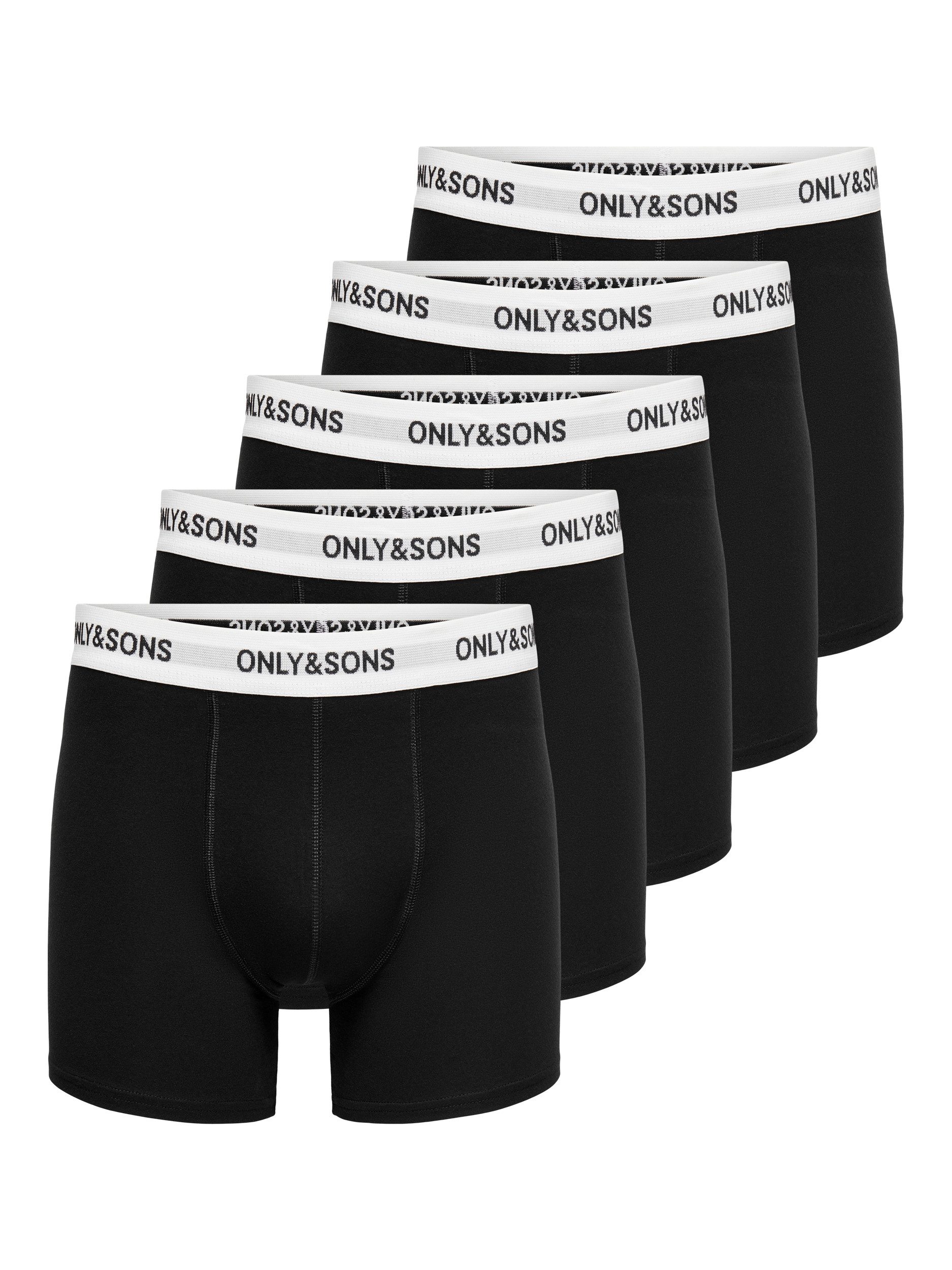 ONLY & SONS Boxershorts ONSTREY SOLID BOXER 5PACK OTL (Packung, 5-St)