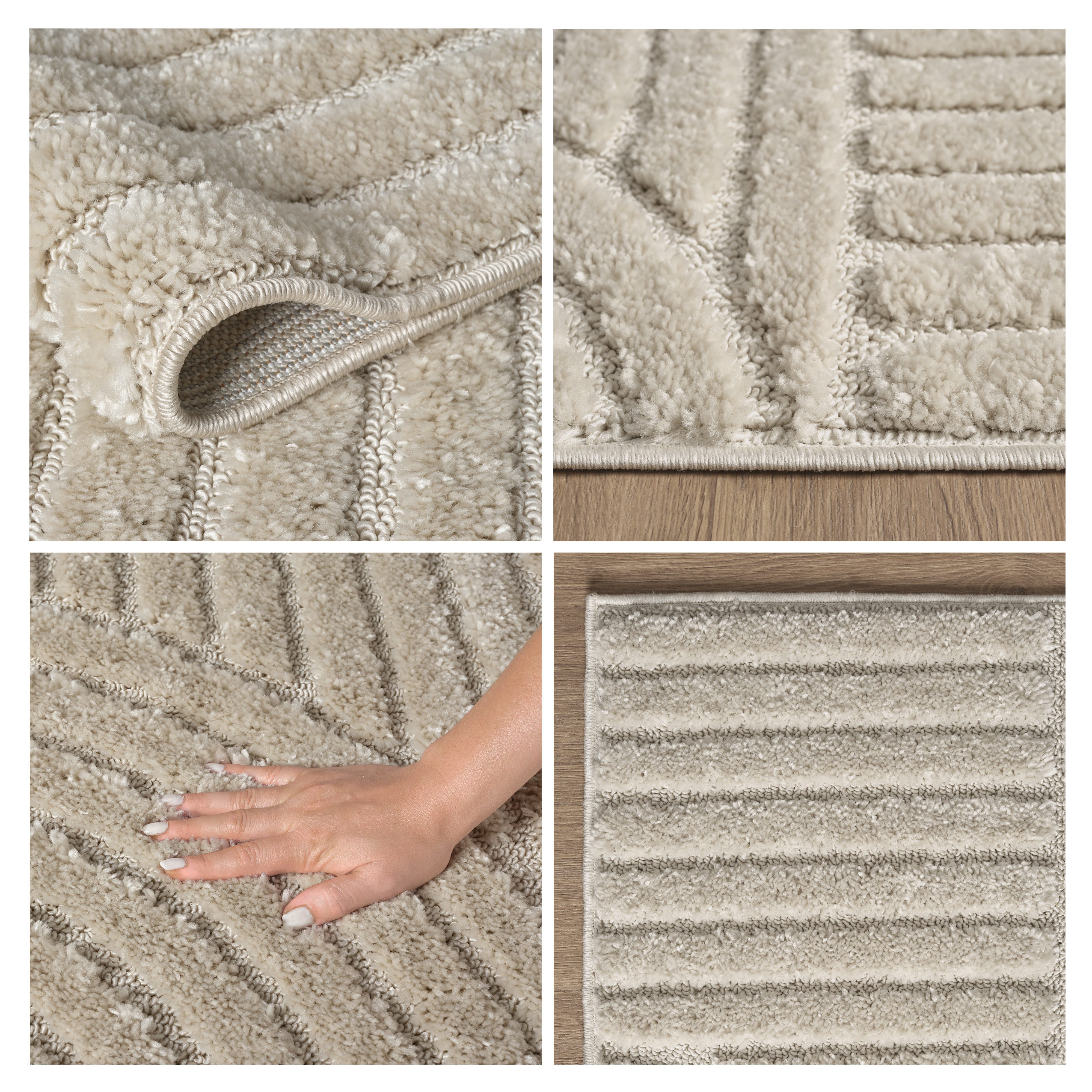 OTTO home Teppich Jonne, Boho-Design, Scandi, Designteppich, rechteckig, Höhe: 20 mm, Hoch-Tief, 3D Optik, skandinavischer Stil, Wohnzimmer, Schlafzimmer. Reduzierter Preis € 10,99. Unverbindliche Preisempfehlung € 26,99