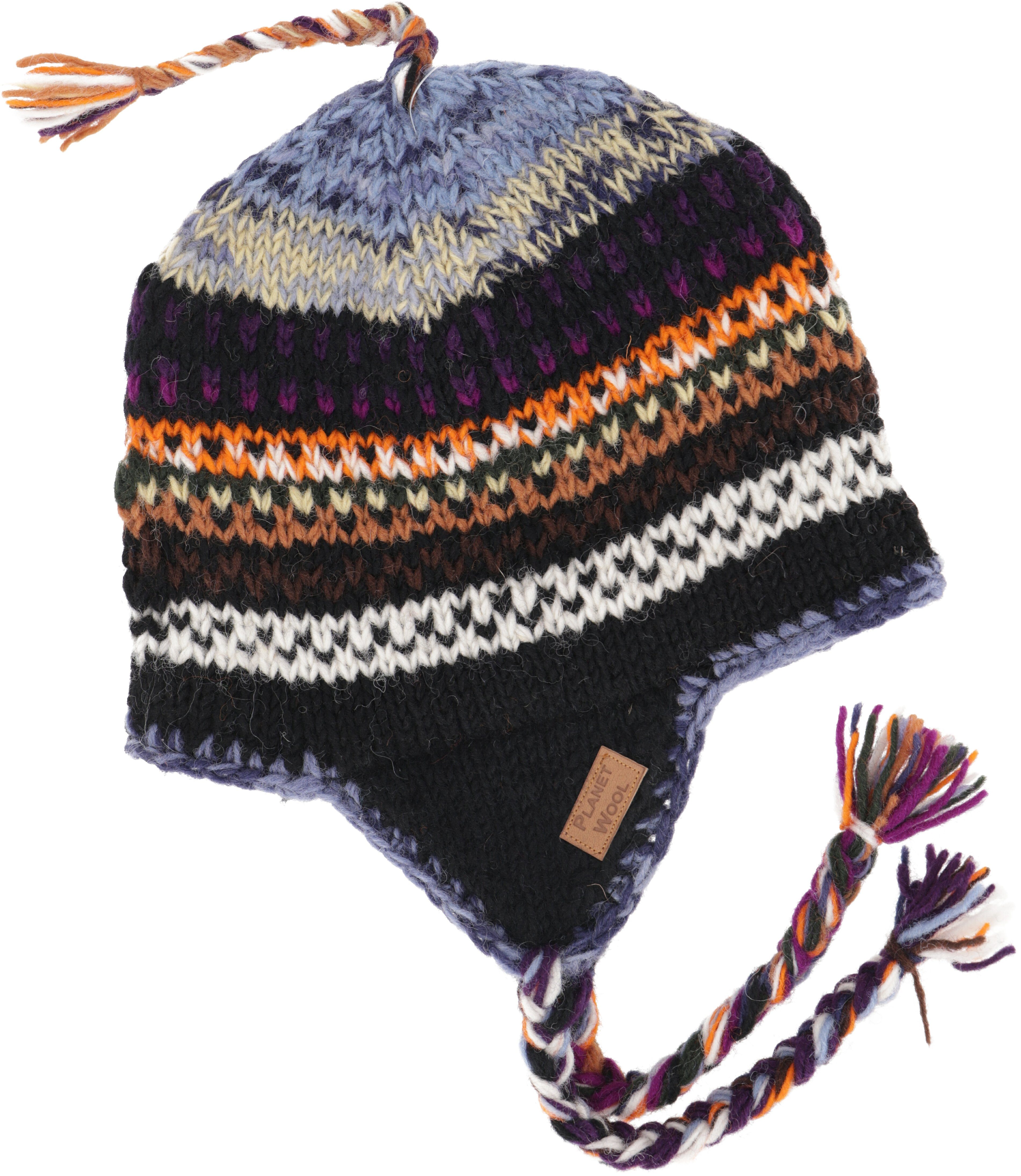 Guru-Shop Strickmütze Wollmütze mit Ohrenklappen, Norwegermütze - bunt günstig online kaufen