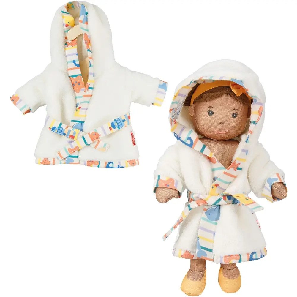 Heless Puppenkleidung Puppen-Bademantel ''Ahoi'' extra weiches Material, mini, Gr. 20-25 cm