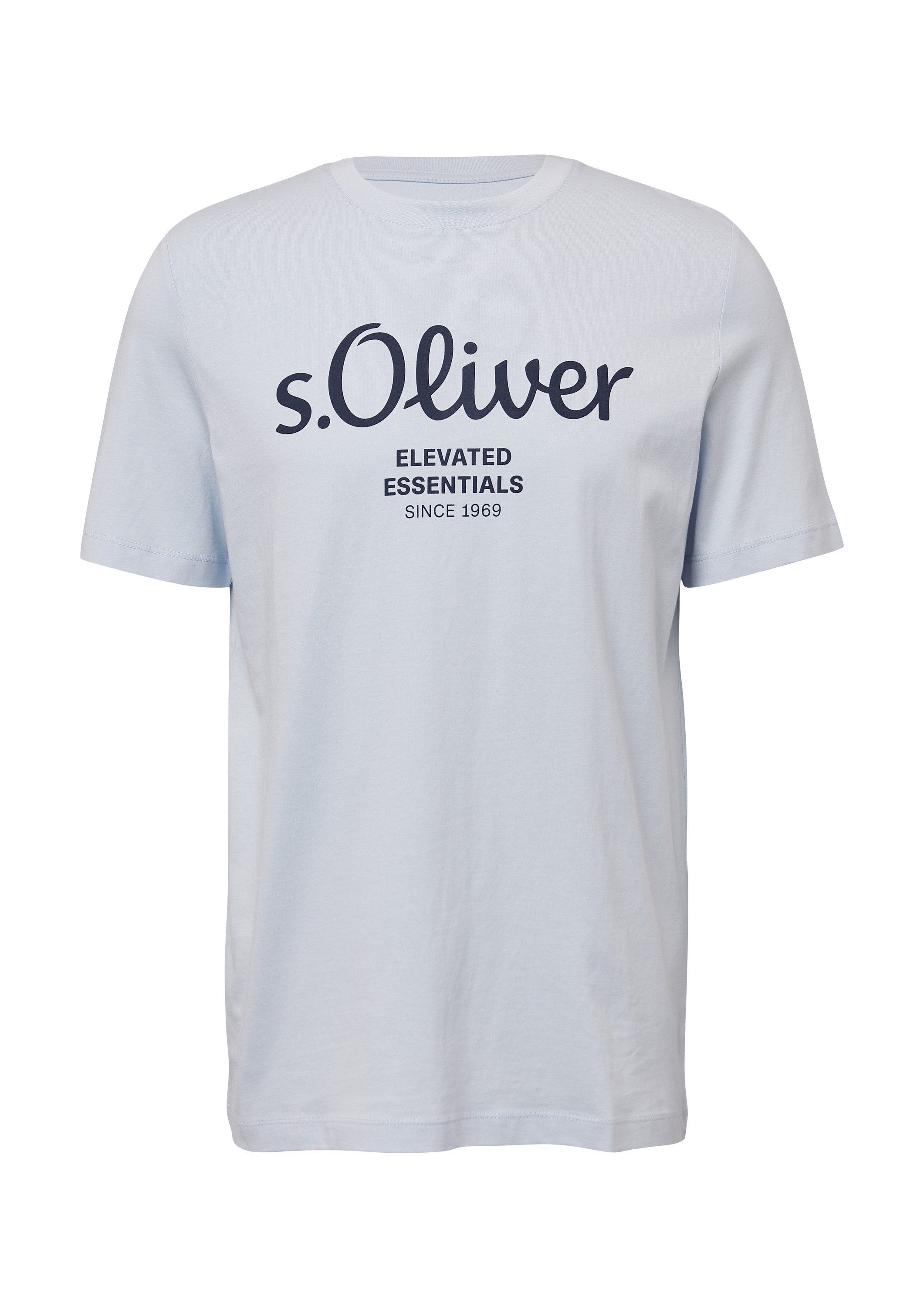 s.Oliver Kurzarmshirt T-Shirt Baumwoll-T-Shirt mit Logo-Print günstig online kaufen