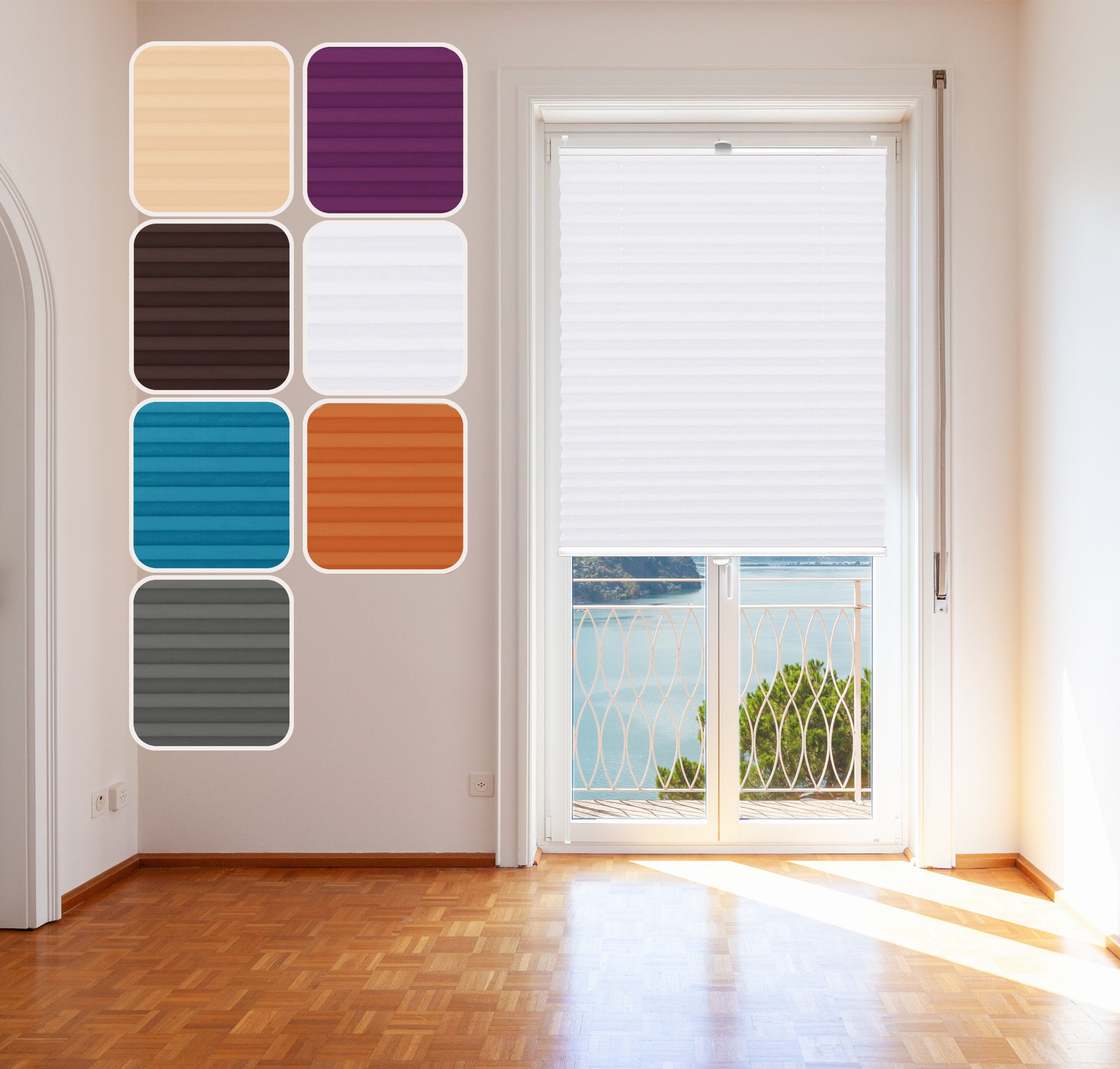 DomDeco Plissee 45x100 cm Violett, ohne Bohren, Klemmfix, Sicht- und Sonnen günstig online kaufen