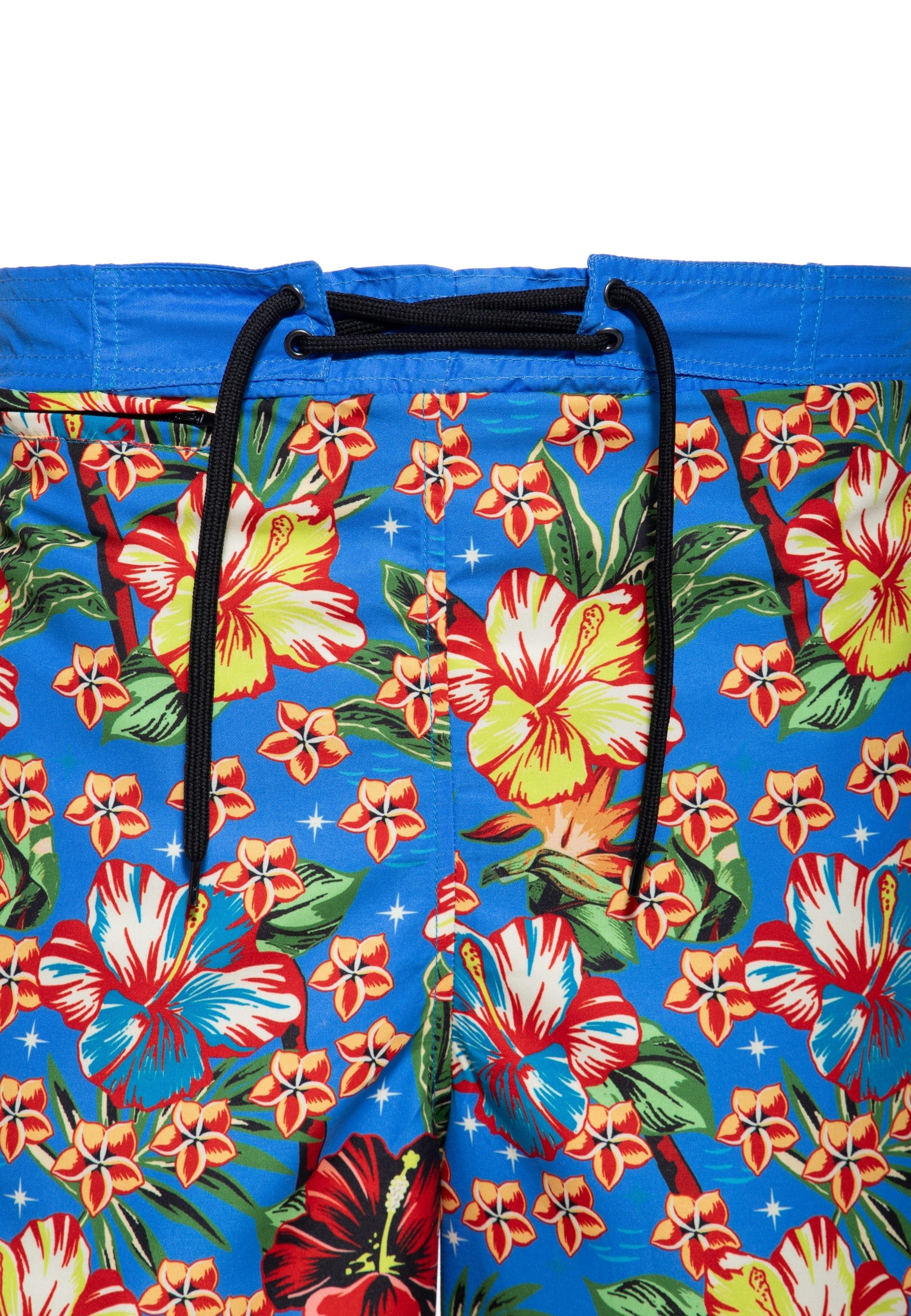 KingKerosin Badeshorts Hula Girl Im hawaiianischen Allover-Muster