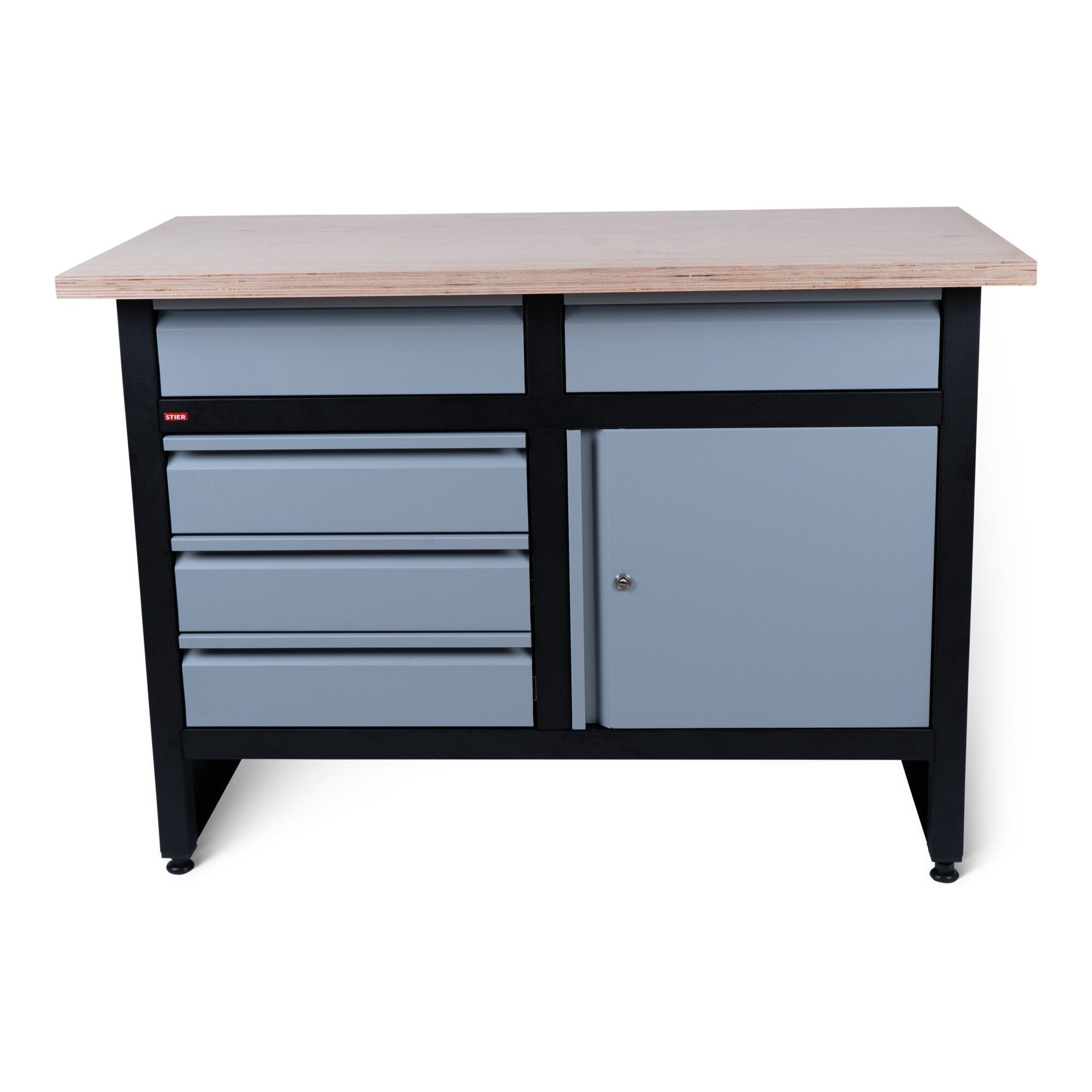 Werkbank STIER Werkbank Basic, mit 5 Schubladen