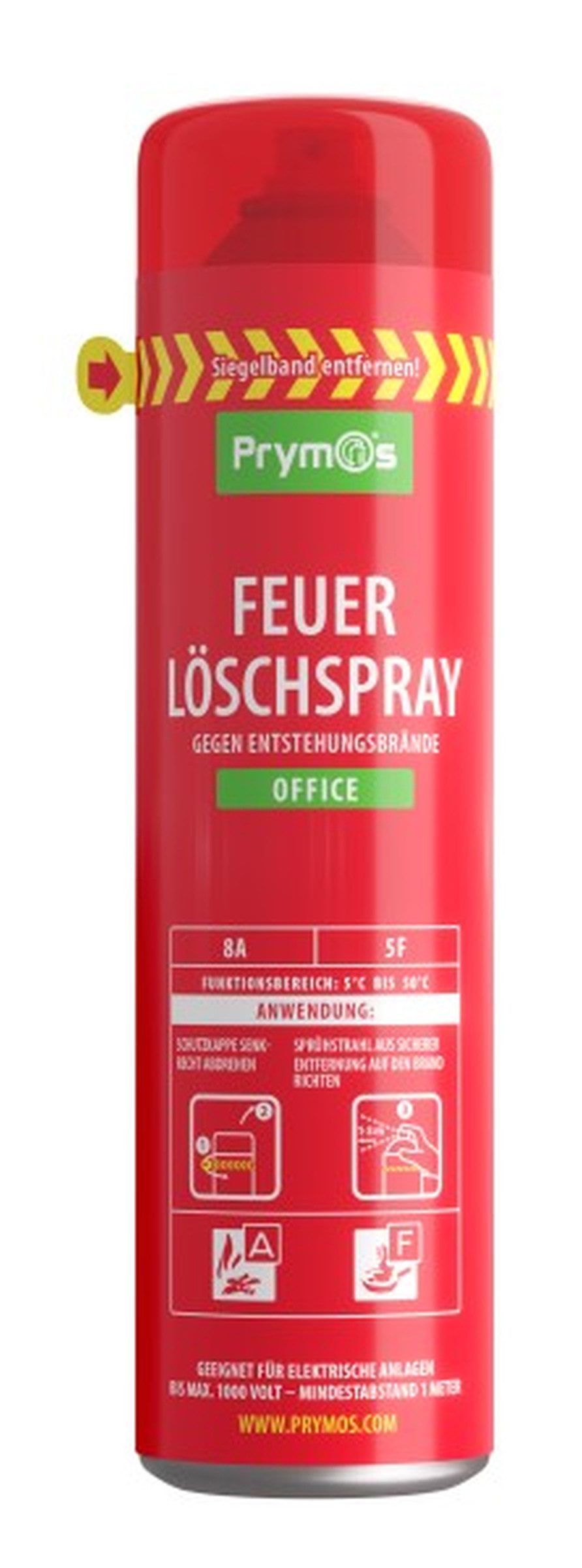 Prymos Feuerlöschspray Feuerlöschspray Office, Schaum, (3-St) Umweltfreundlich, für Privat und Gewerbe