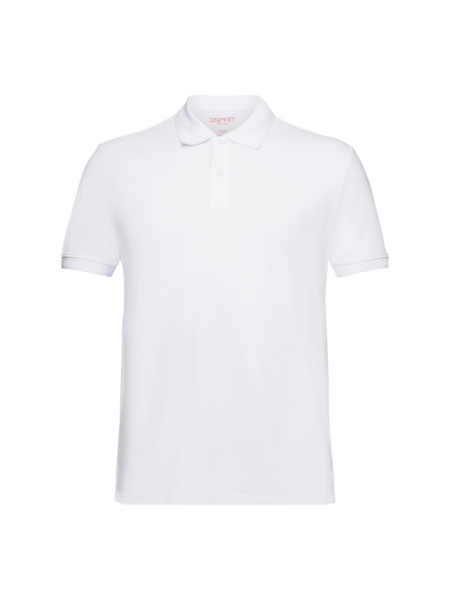 Esprit Poloshirt Poloshirt aus Baumwoll-Piqué WHITE