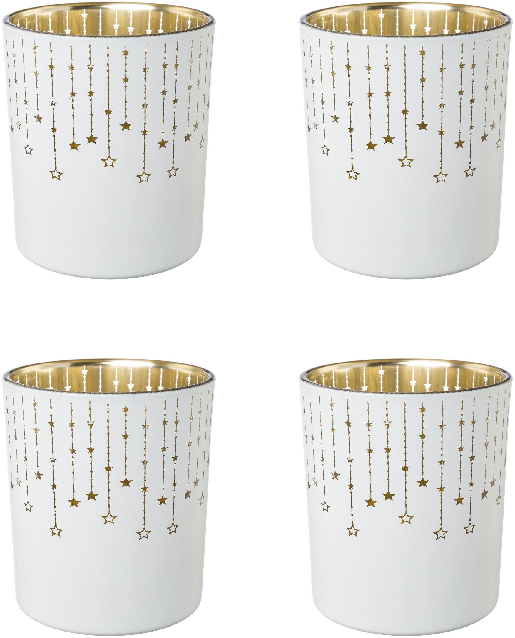 Creativ deco Teelichthalter Weihnachtsdeko (4 St), günstig online kaufen