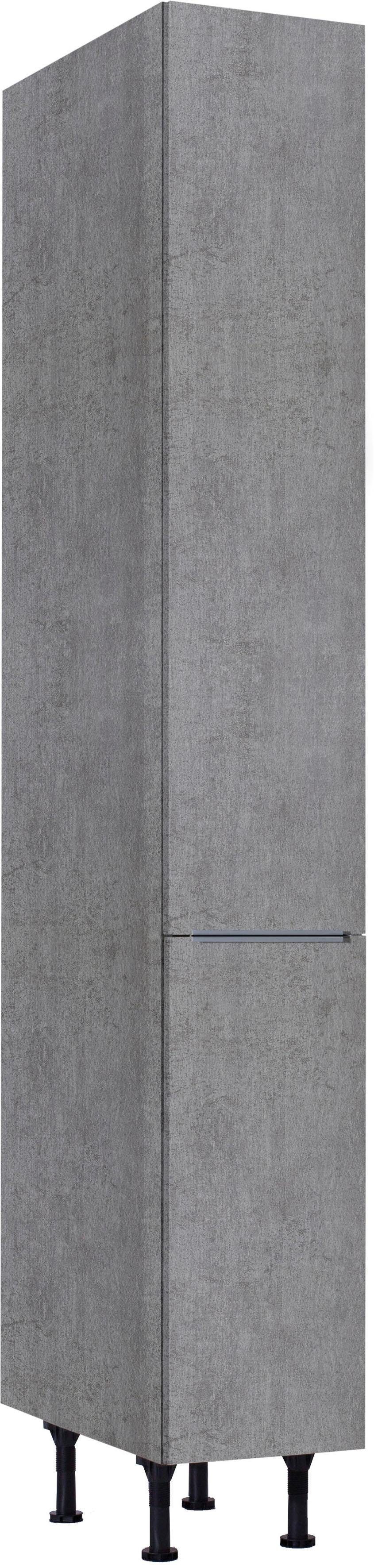 OPTIFIT Apothekerschrank Tara mit 2 Vollauszügen und 5 Ablagen, Soft-Close-Funktion, Breite 30 cm betonfarben | betonfarben