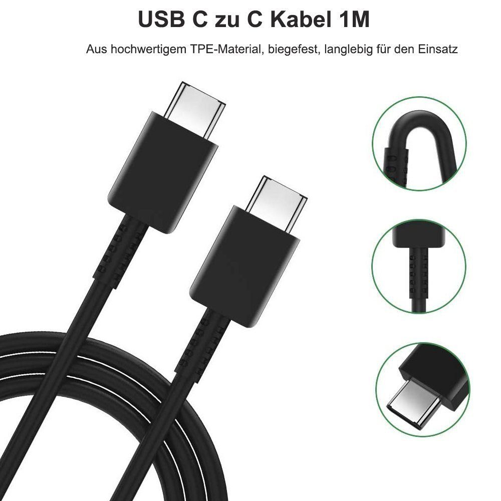 neue dawn USB C Schnellladegerät 25W für Samsung Note 10 Lite Netzteil  USB-Ladegerät