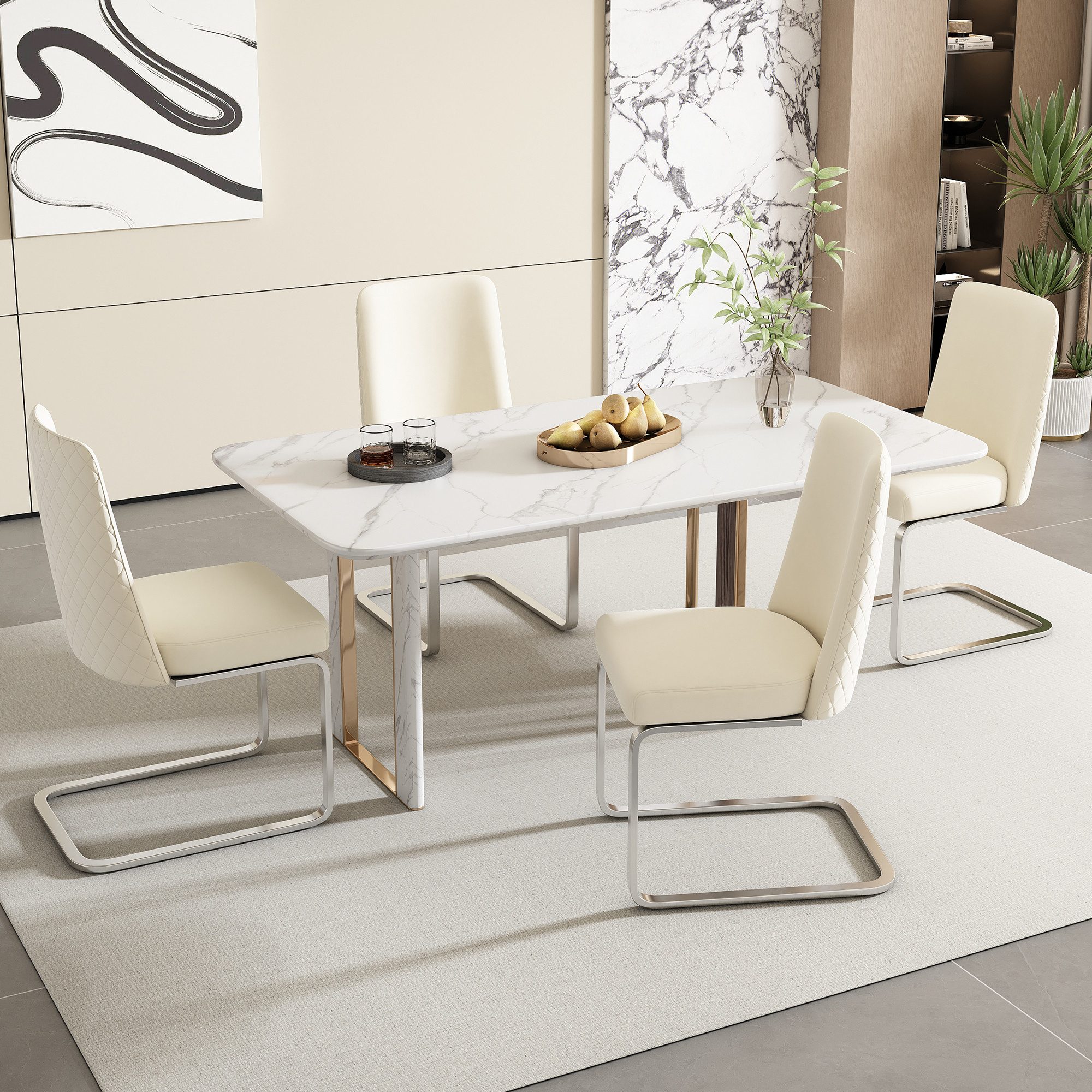 Ulife Esszimmerstuhl Polsterstuhl, Schwingstühle, Lounge-Sessel, mit günstig online kaufen