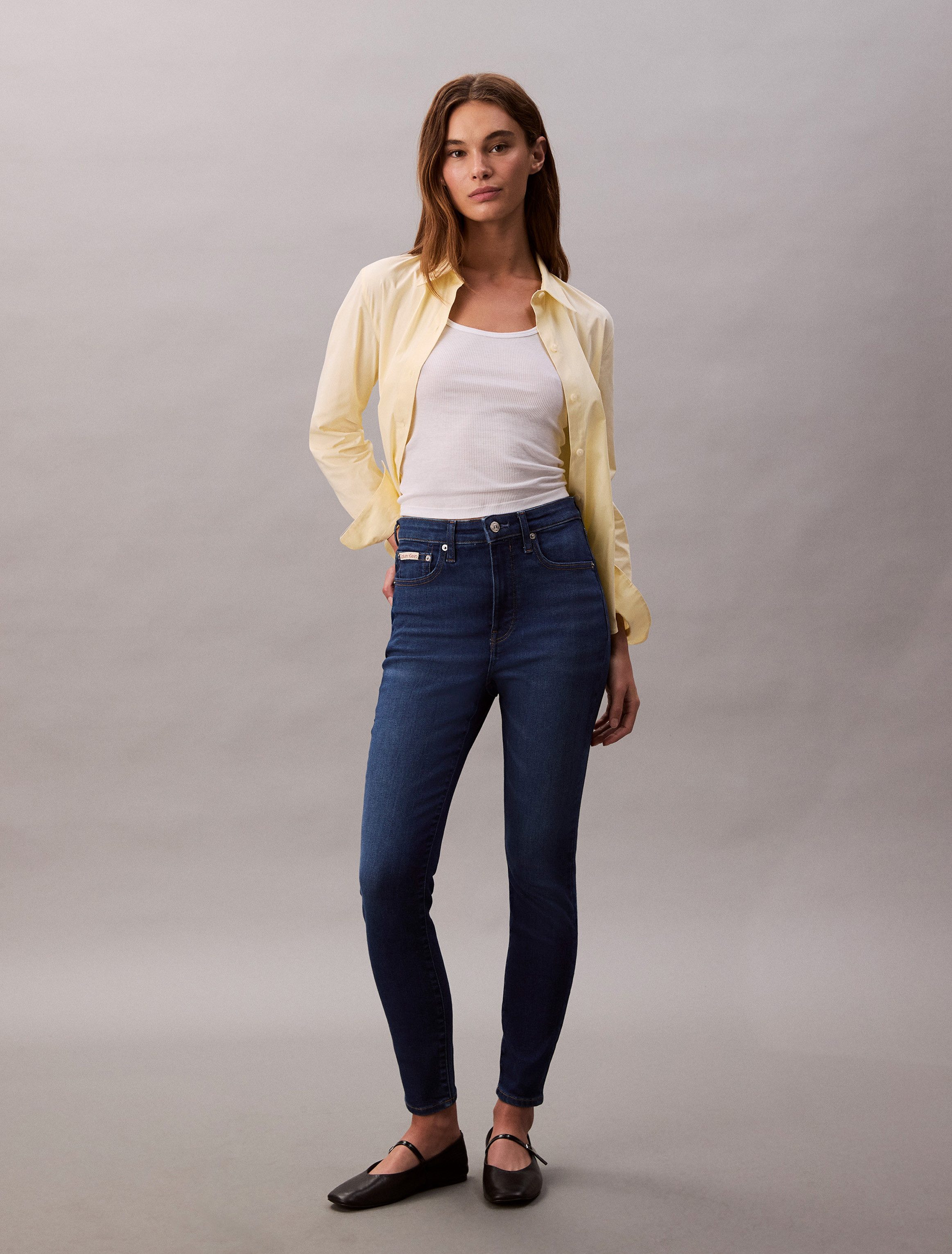 Calvin Klein Jeans Skinny-fit-Jeans "HGH RS SKNNY ANKL JN", Mit Gürtelschla günstig online kaufen