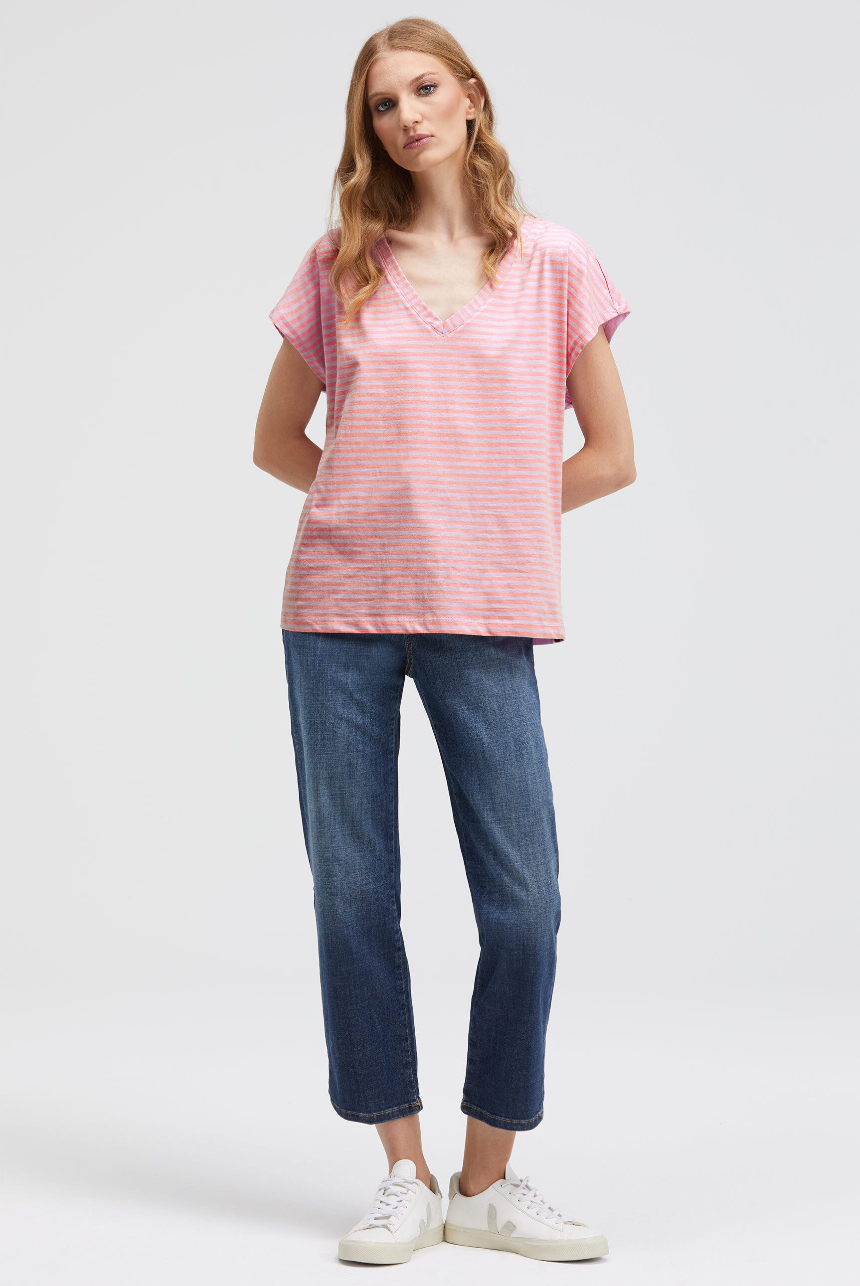 Milano Italy V-Shirt aus Baumwolle