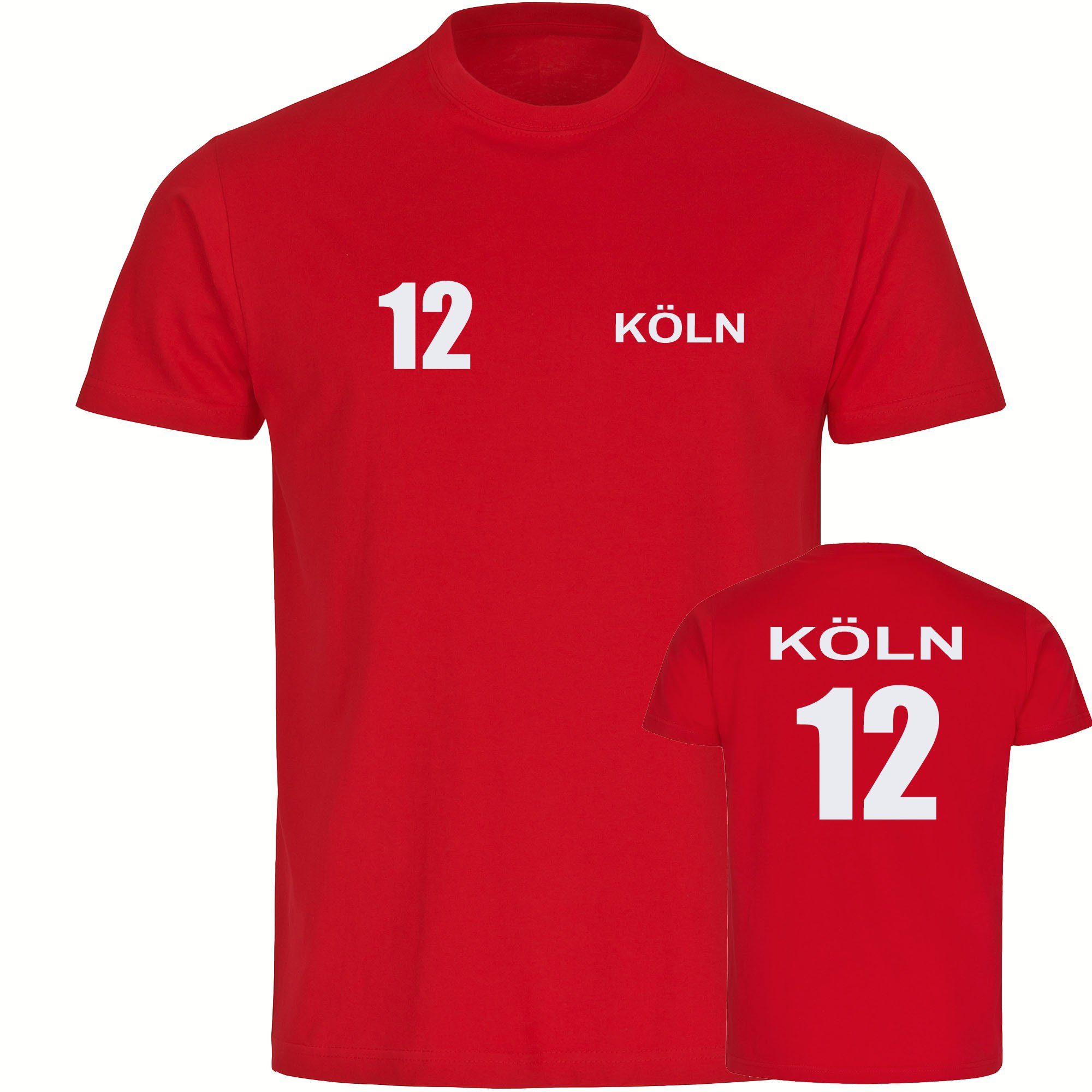 multifanshop T-Shirt Herren Köln - Trikot Nummer 12 - Männer günstig online kaufen