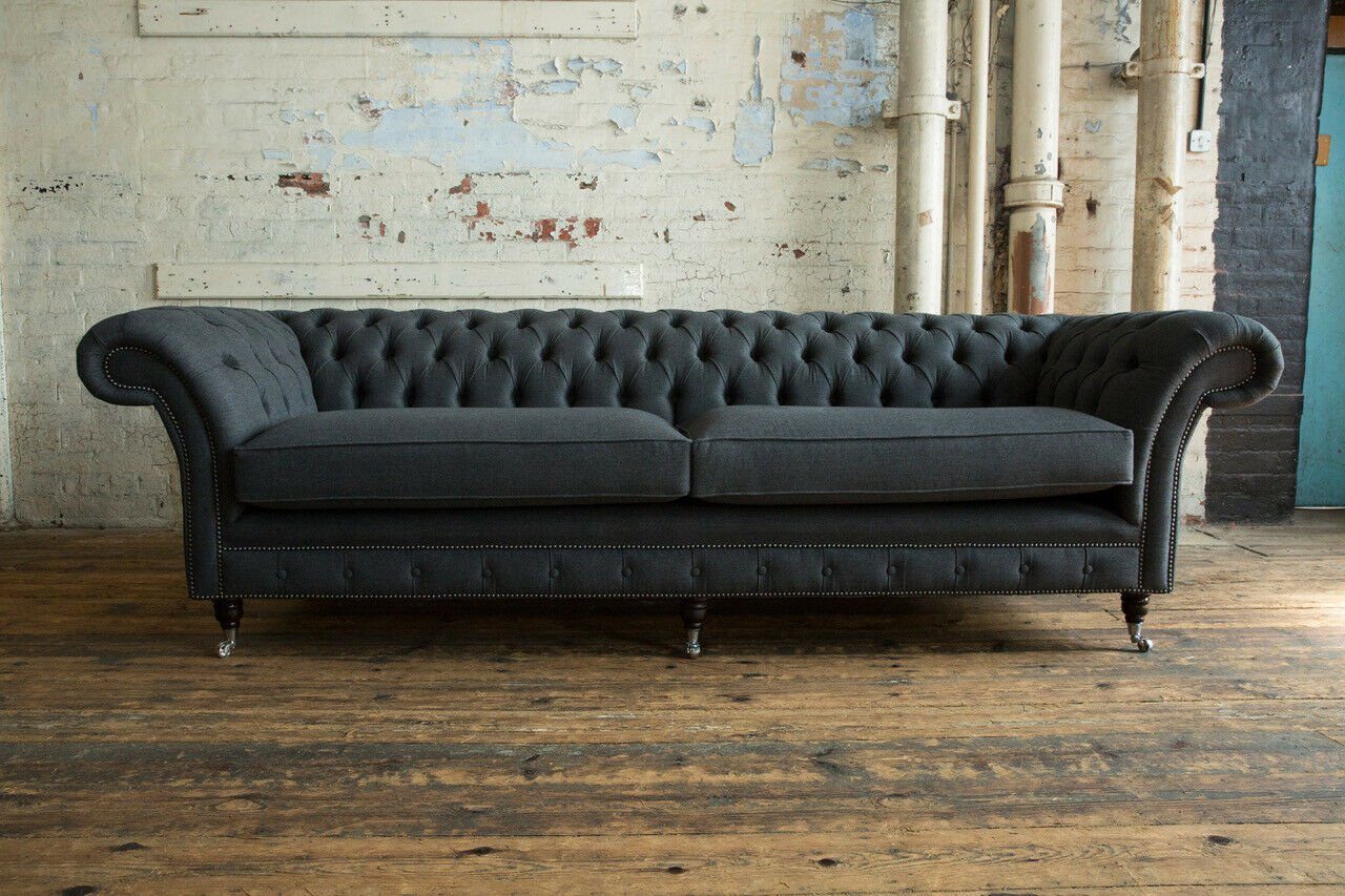 Chesterfield-Sofa, Chesterfield JVmoebel Design 4 Couch 265 Sofa Sitzer Sofa cm
