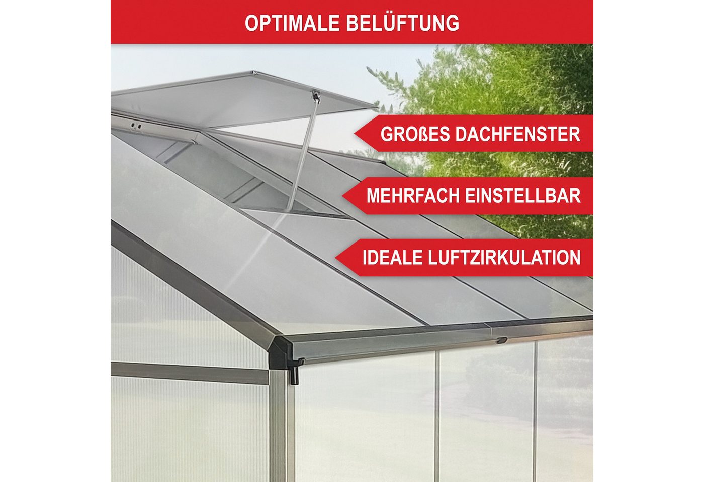 Onbest Gewächshaus Aluminium 4mm mit Er... Onbest Gewächshaus Aluminium 4mm mit Er...