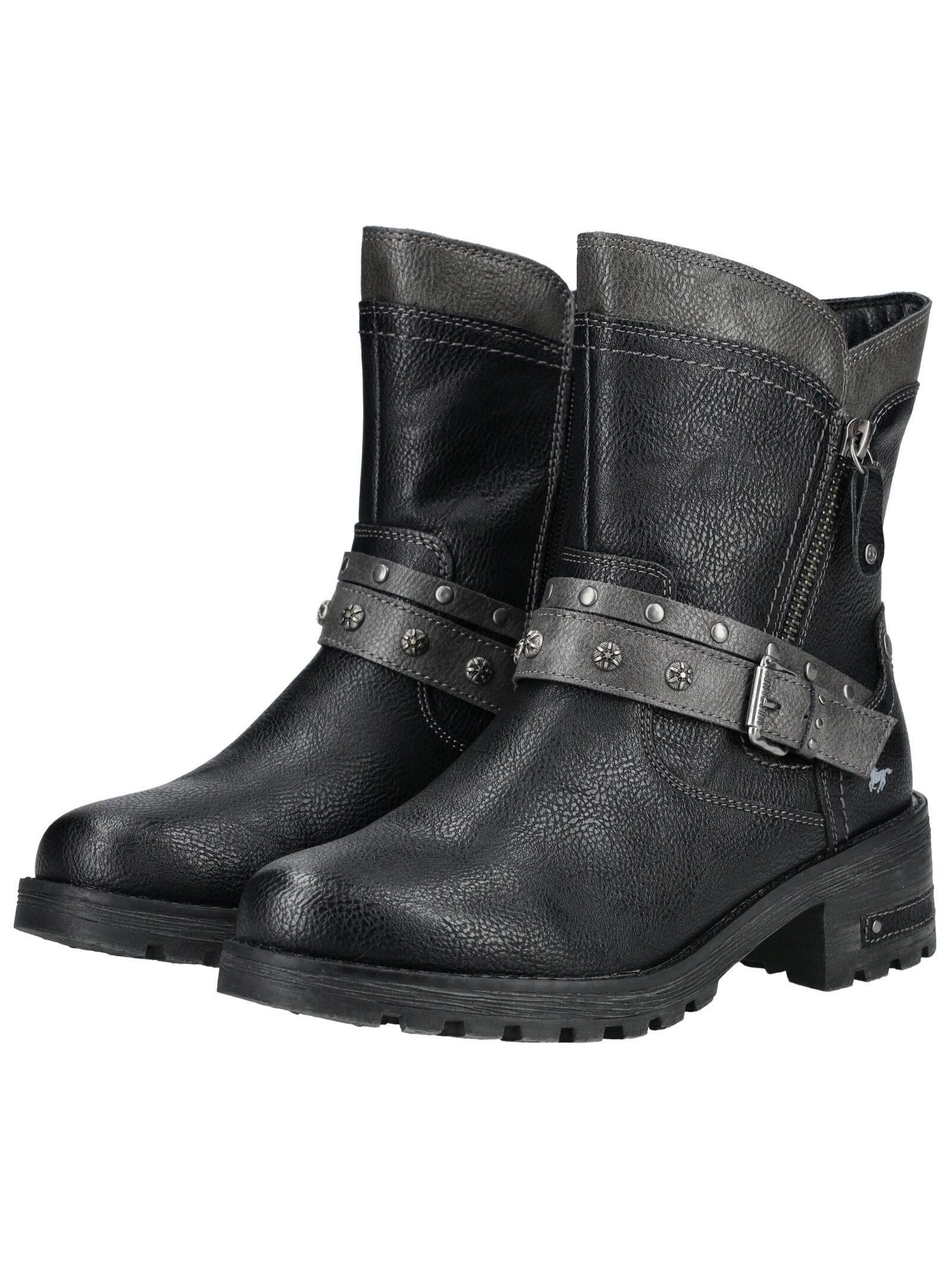 Mustang Shoes Mustang Shoes Stiefelette Lederimitat Bikerboots – Bild 4 von 5