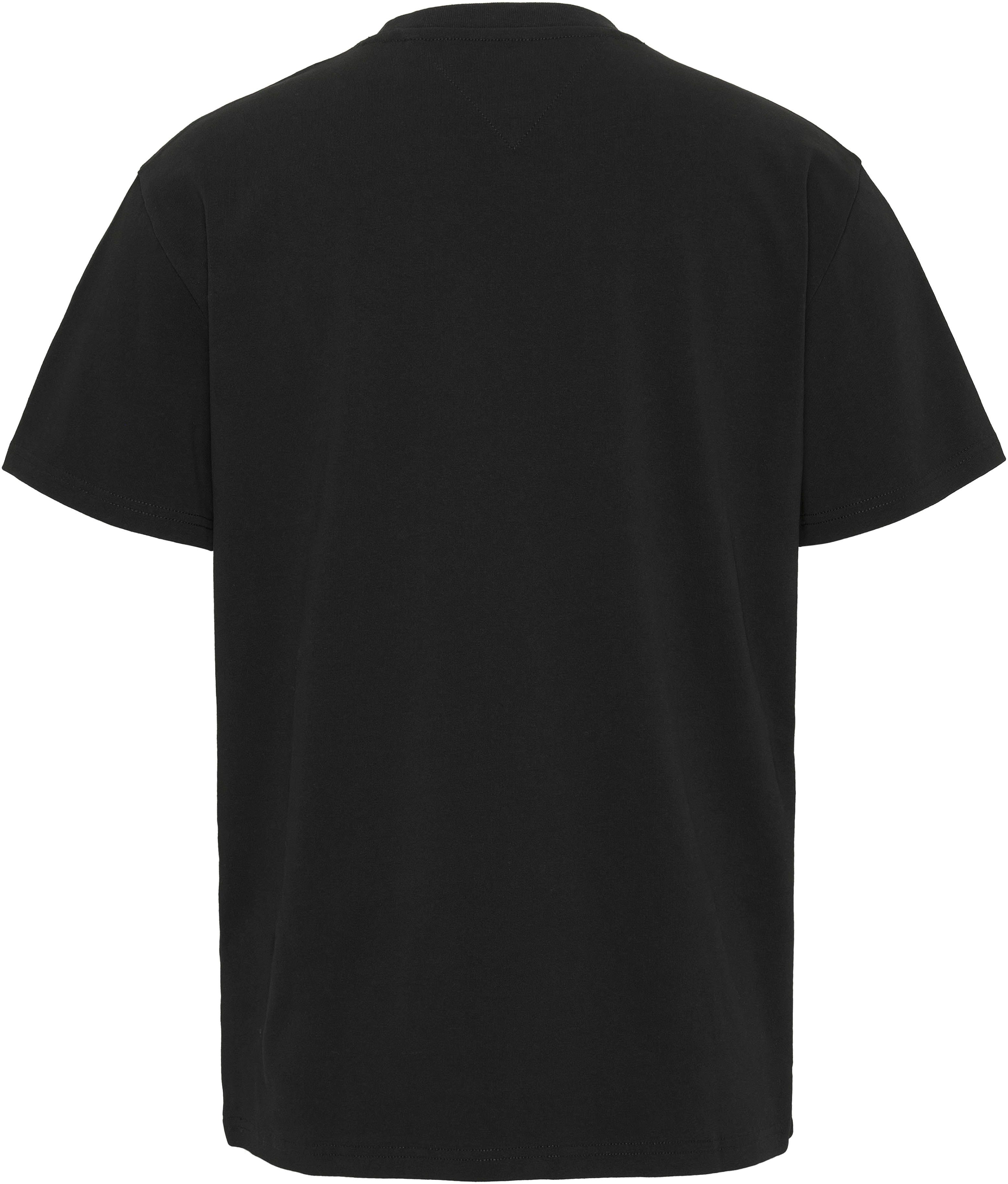 Tommy Jeans T-Shirt TJM CLSC BADGE TOMMY XS TEE mit Rundhalsausschnitt Black