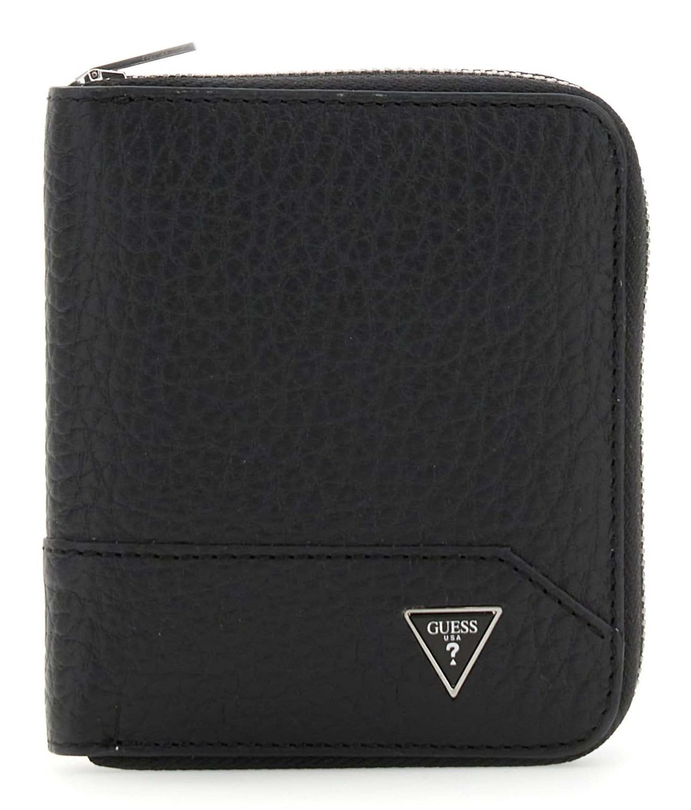 Guess Geldbörse Zip Around Wallet, aus echtem Leder mit RFID-Blocker Schutz