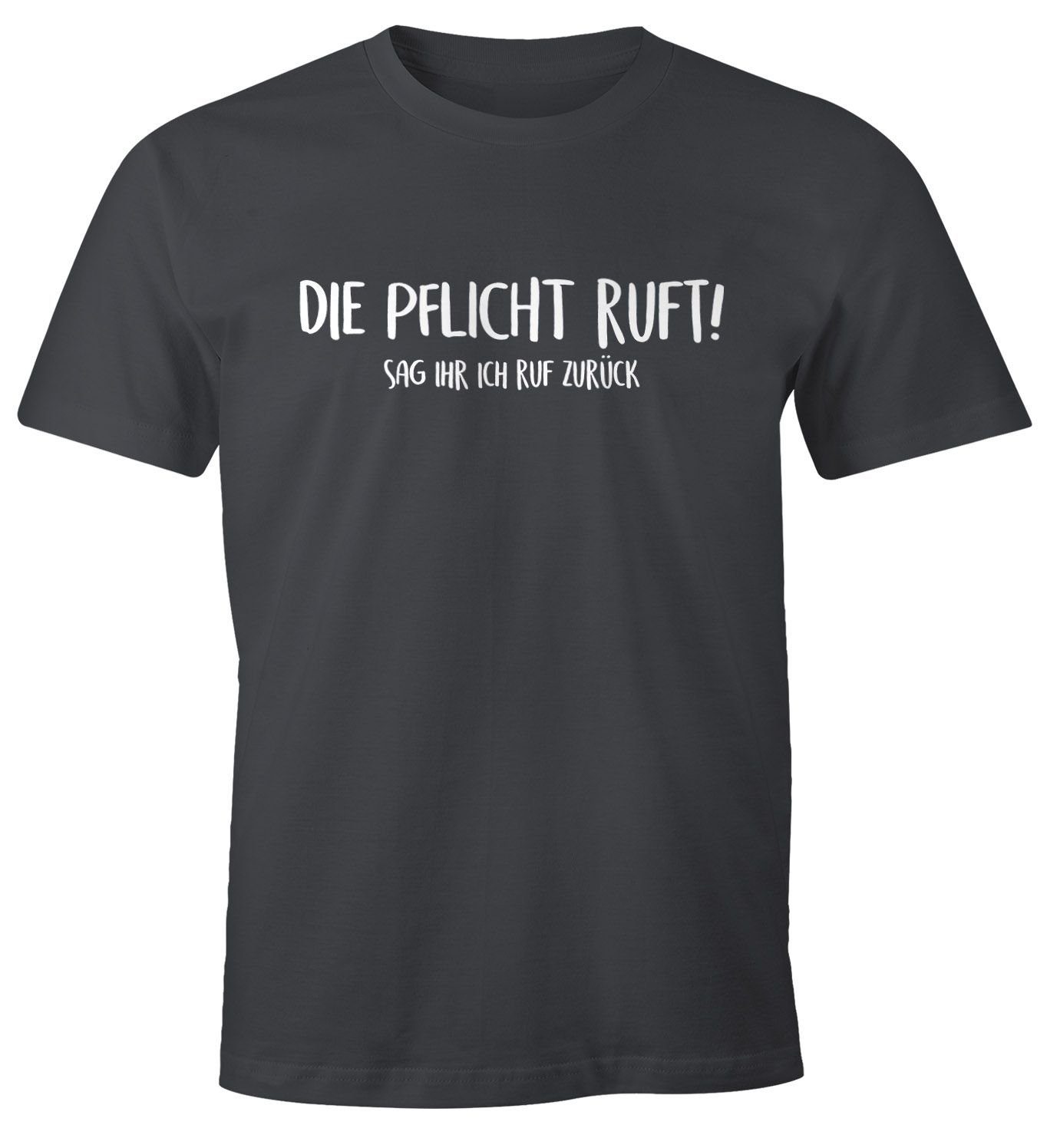 MoonWorks Print-Shirt Herren T-Shirt Die Pflicht günstig online kaufen