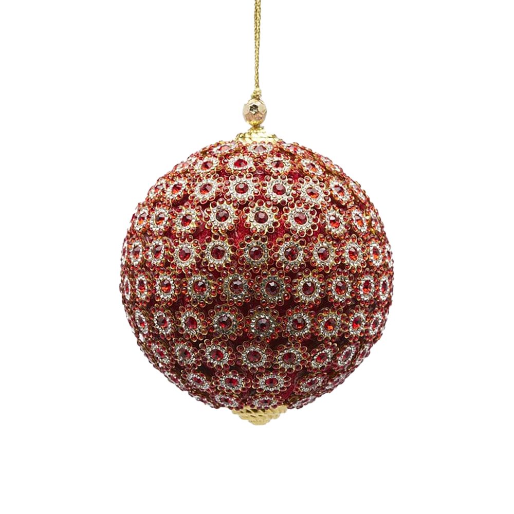 enzo de gasperi Weihnachtsbaumkugel Designerkugel mit Kristallen in 2 Farben Weihnachtsdekoration Ø 10 cm