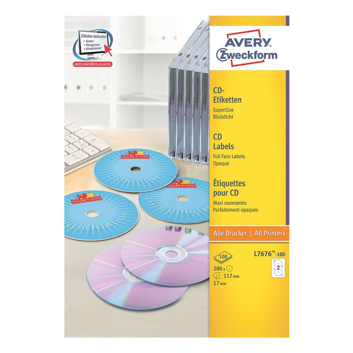 Etichette Per CD Zweckform Kingsize - 200 Pezzi, 117 Mm, Per Organizzare La Tua Collezione