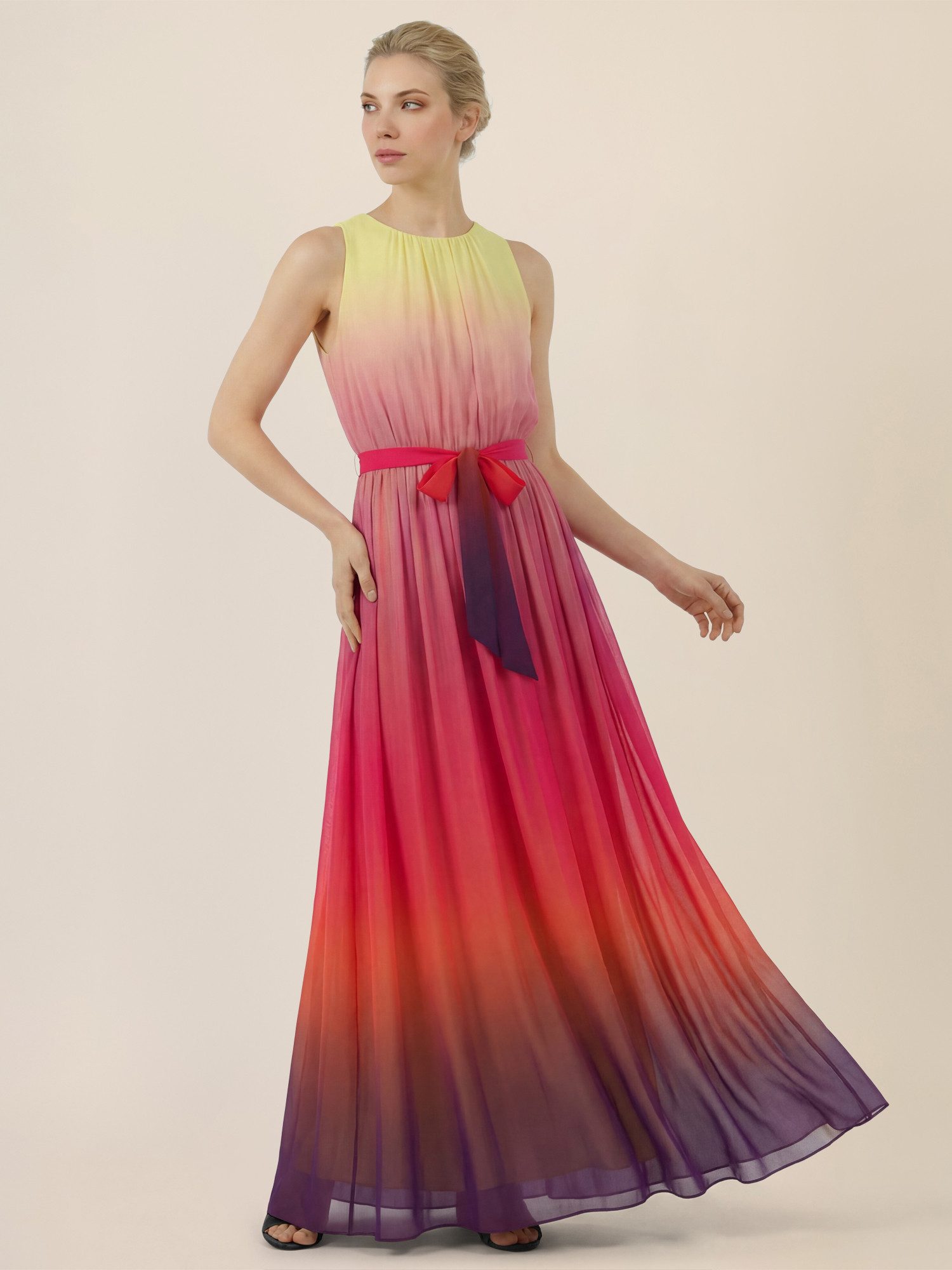 Apart Maxikleid mit Farbverlauf und Taillenband