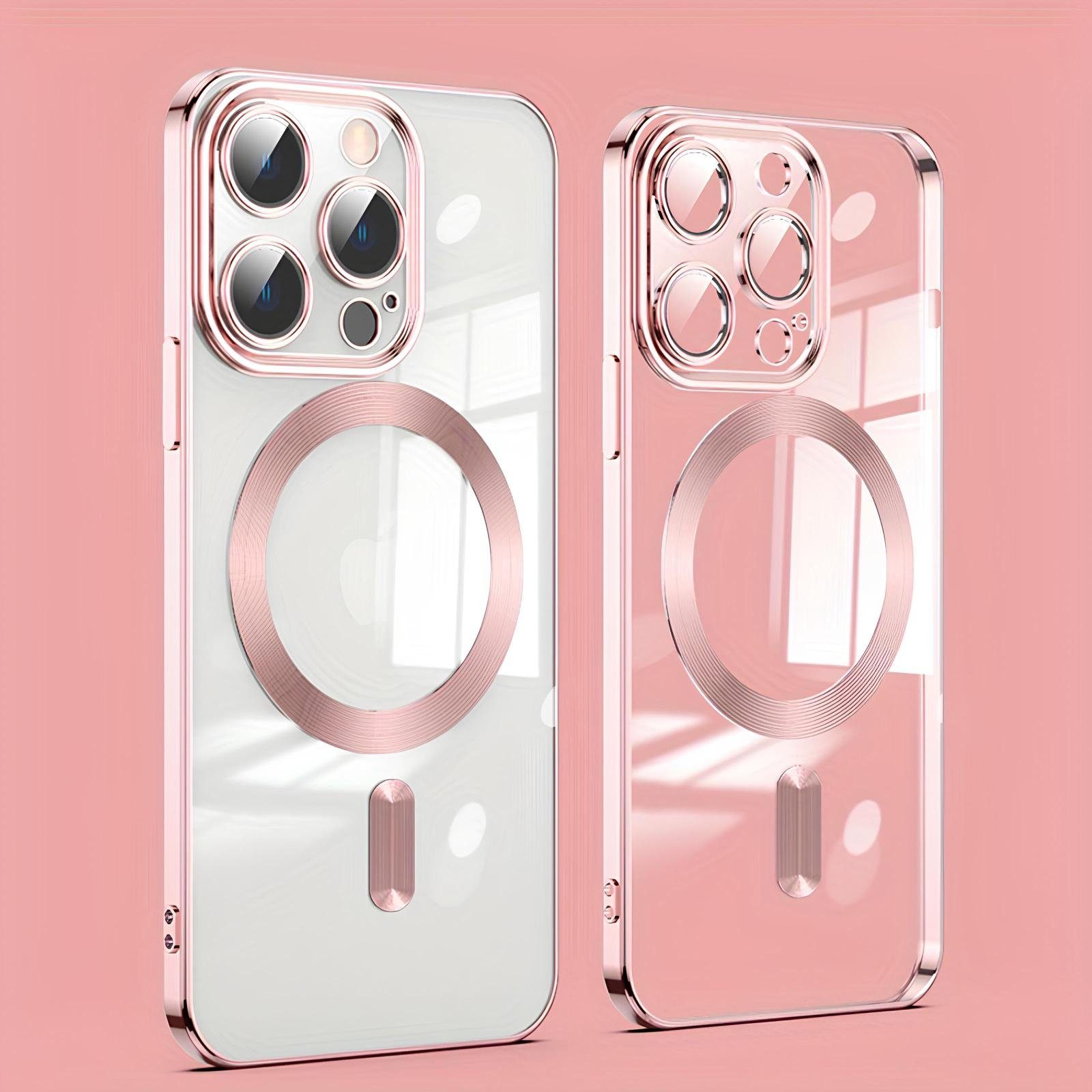 Numerva Handyhülle Magsafe Handy Hülle für Apple iPhone 12, Schutzhülle TPU Case Cover Bumper Magsafe Magnet und Kameraschutzglas