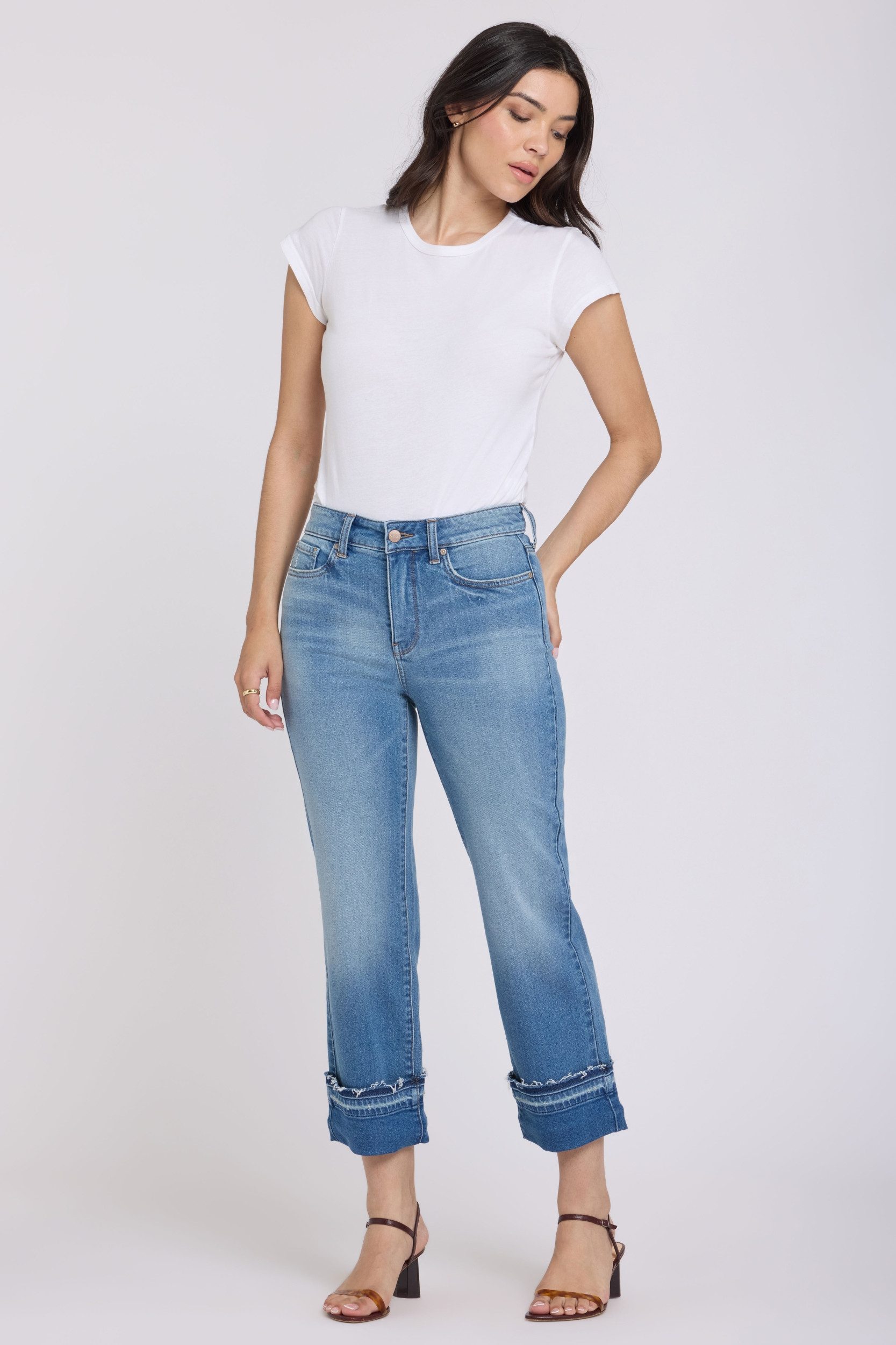 NYDJ Straight-Jeans Bailey Relaxed Straight Ankle Jeans mit High Rise