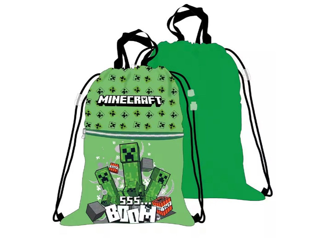 Minecraft Sporttasche Turnbeutel Minecraft Boom Deluxe Sporttasche, Gymbag 45 cm