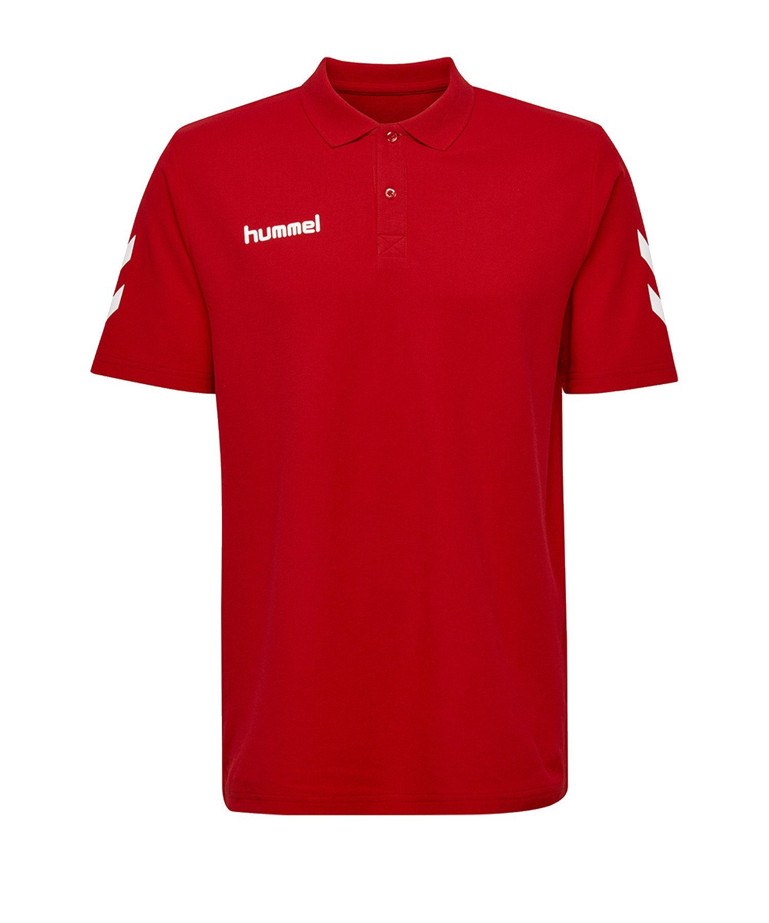 Cotton T-Shirt Poloshirt default Rot hummel