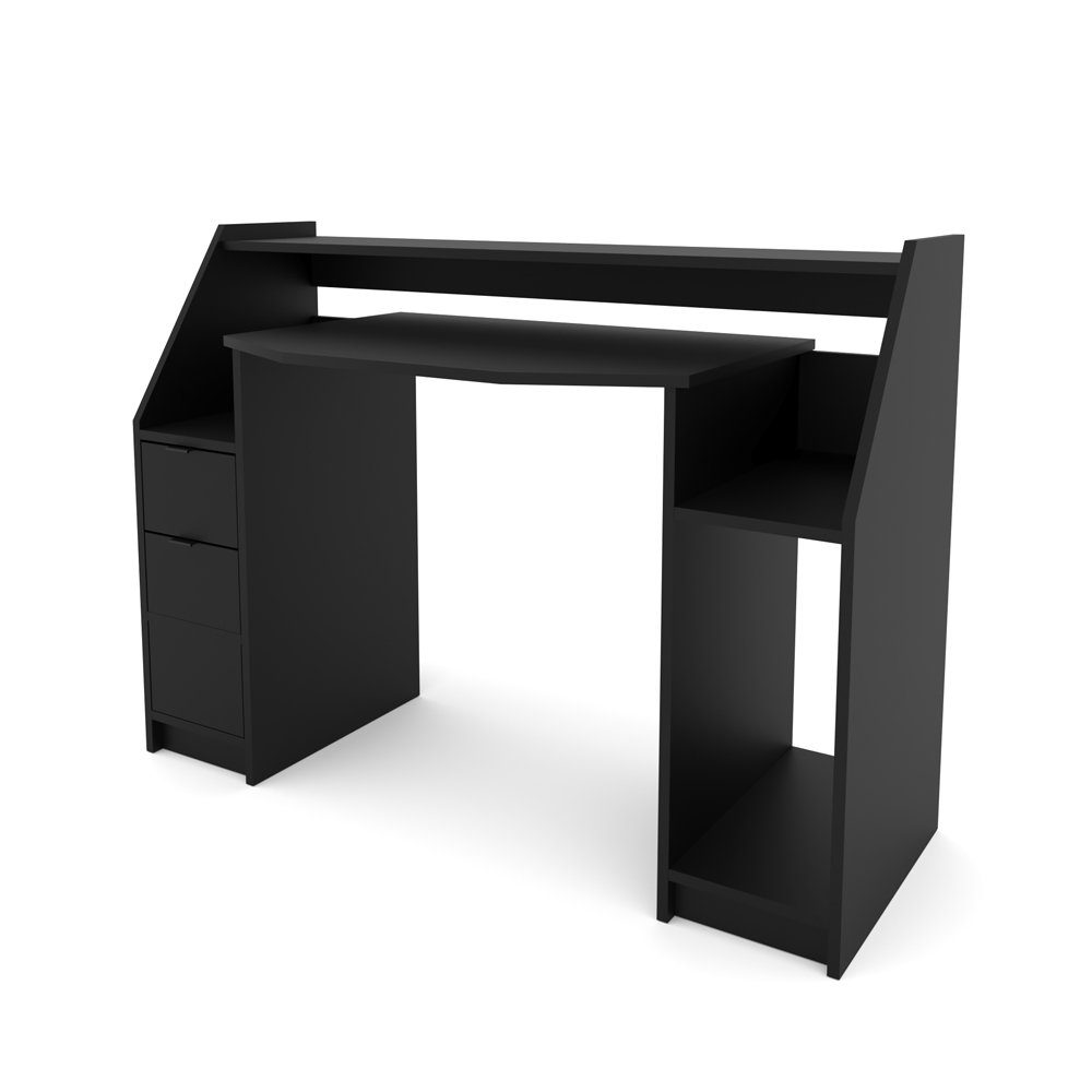 Schreibtisch PC-Tisch | schwarz Schwarz JOEL Schwarz schwarz Arbeitstisch Computertisch Vicco |