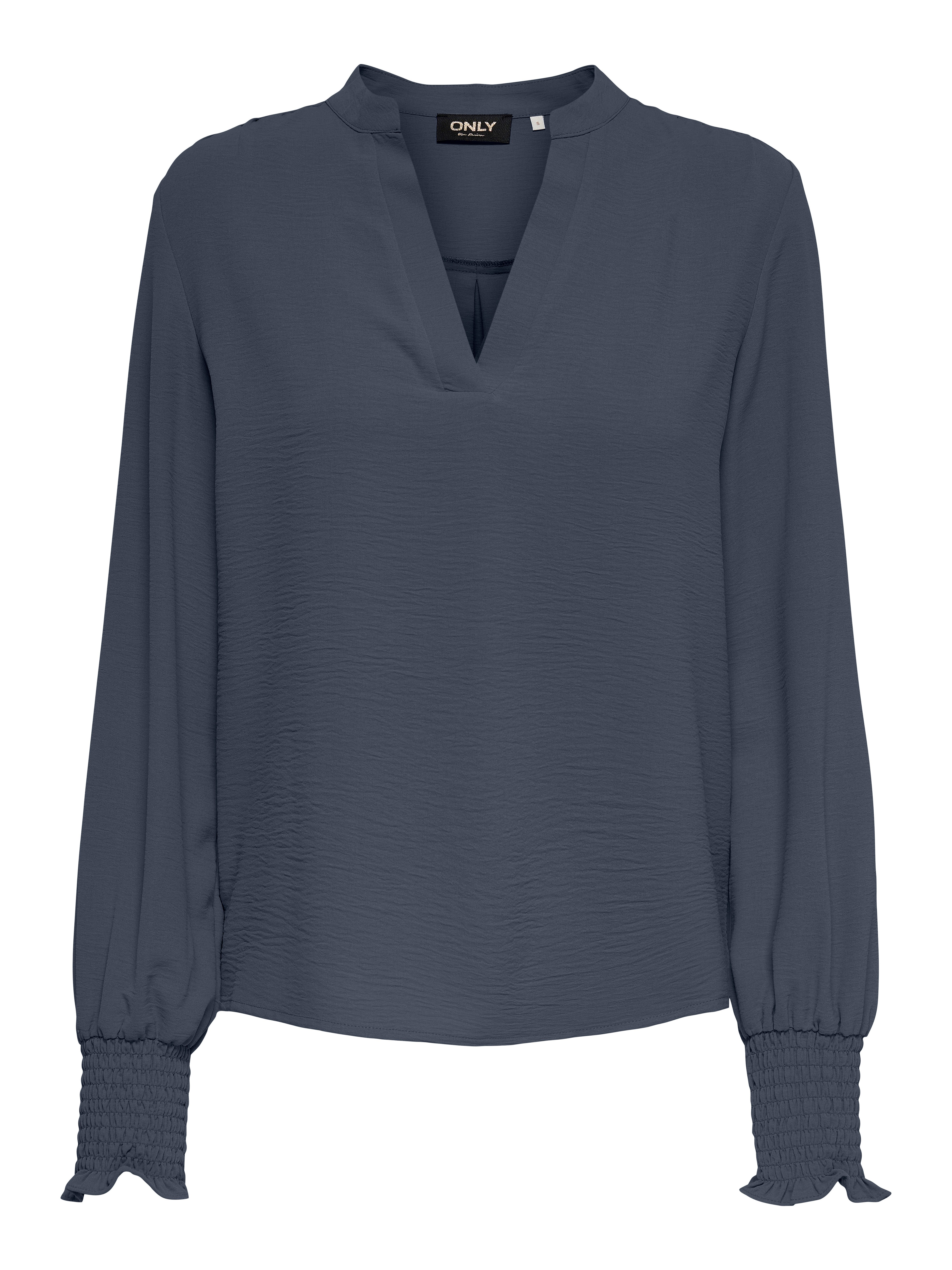 ONLY Blusenshirt ONLMETTE V-NECK LS SMOCK günstig online kaufen