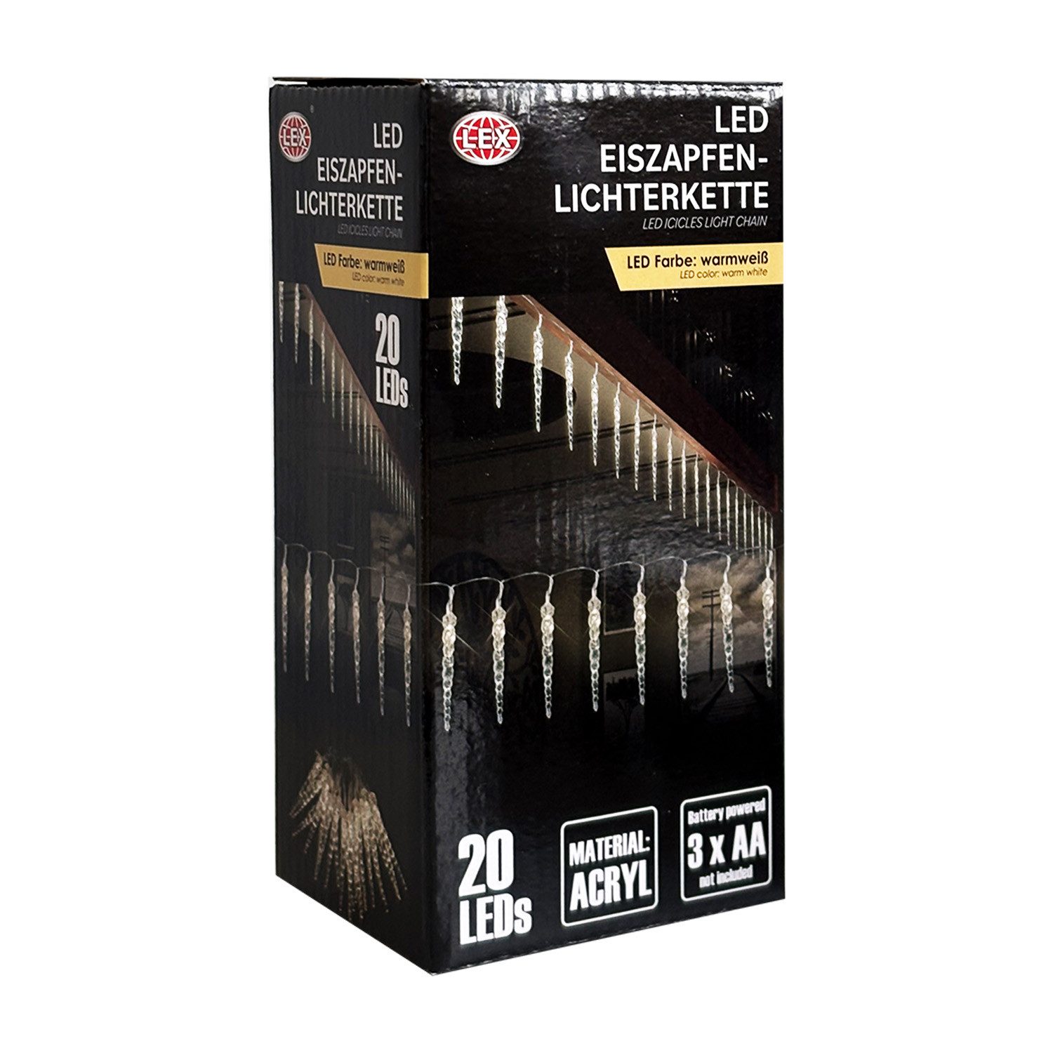 Mojawo Lichtervorhang LED Eiszapfen Lichterkette warmweiß günstig online kaufen