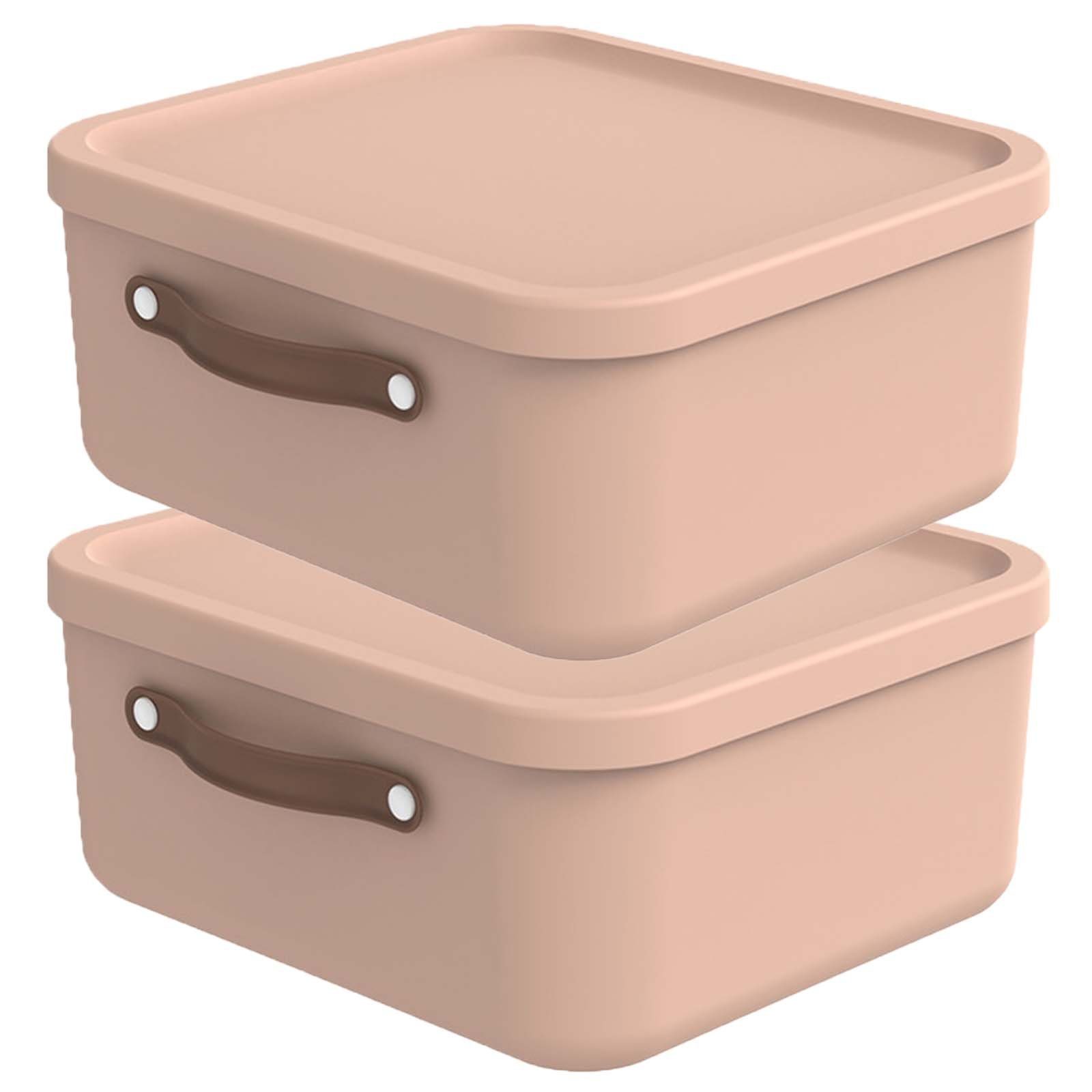 ROTHO Aufbewahrungsbox 2er-Set Kiste mit Deckel günstig online kaufen