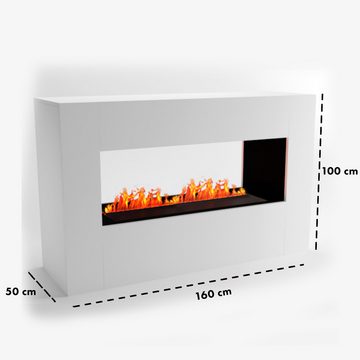 GLOW FIRE Elektrokamin Konsalik 1000 Wasserdampf Kamin, Elektrischer Kamin, Wasserdampfkamin mit 3D Feuer und Knisterfunktion