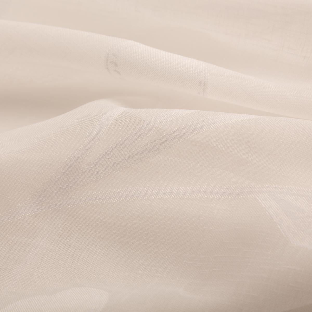 Stoff Gardinenstoff Meterware Ausbrenner Blätterranken offwhite mit 290cm, mit Bleiband