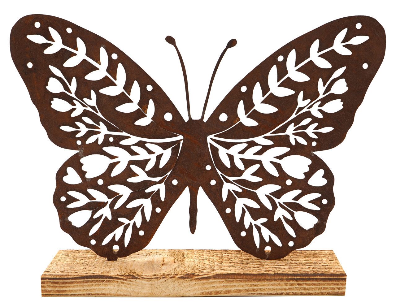 BADEKO Dekofigur Badeko Dekofigur Schmetterling 32 cm rostbraun