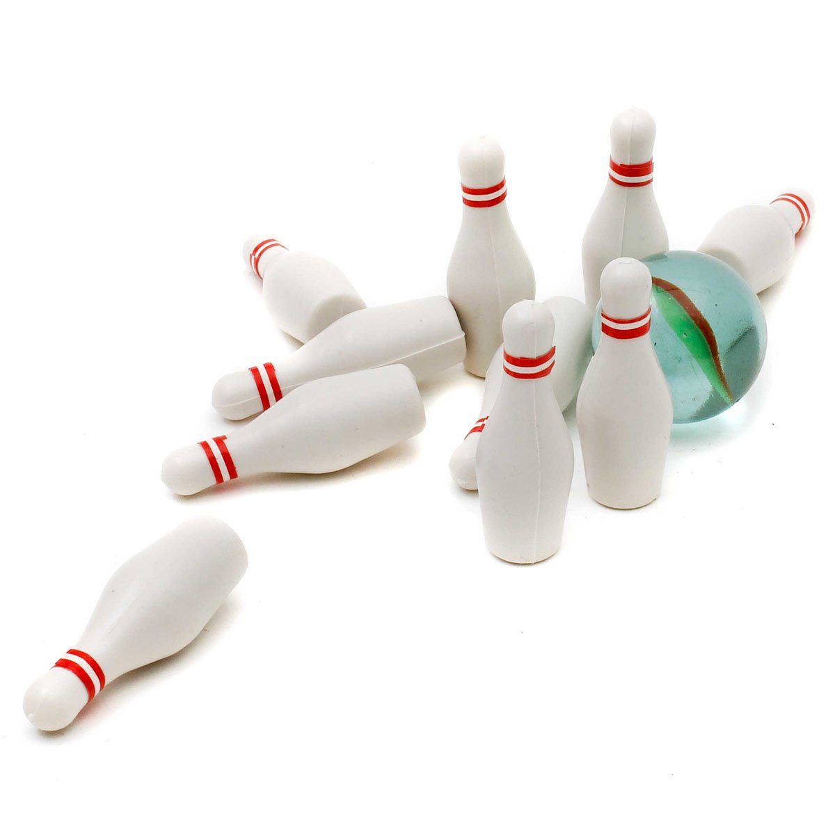 Goods+Gadgets Spiel Mini Bowling Set – Tisch Kegelspiel für Zuhause, Büro & Geschenkideen, Mini Bowling Set