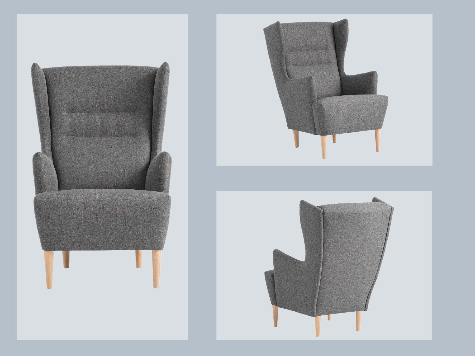 XDREAM Ohrensessel Olaf, Relaxsessel, Loungesessel, Cocktailsessel, Polstersessel (1-St), gepolstert, in Cord und weitere Stoffe, frei im Raum stellbar